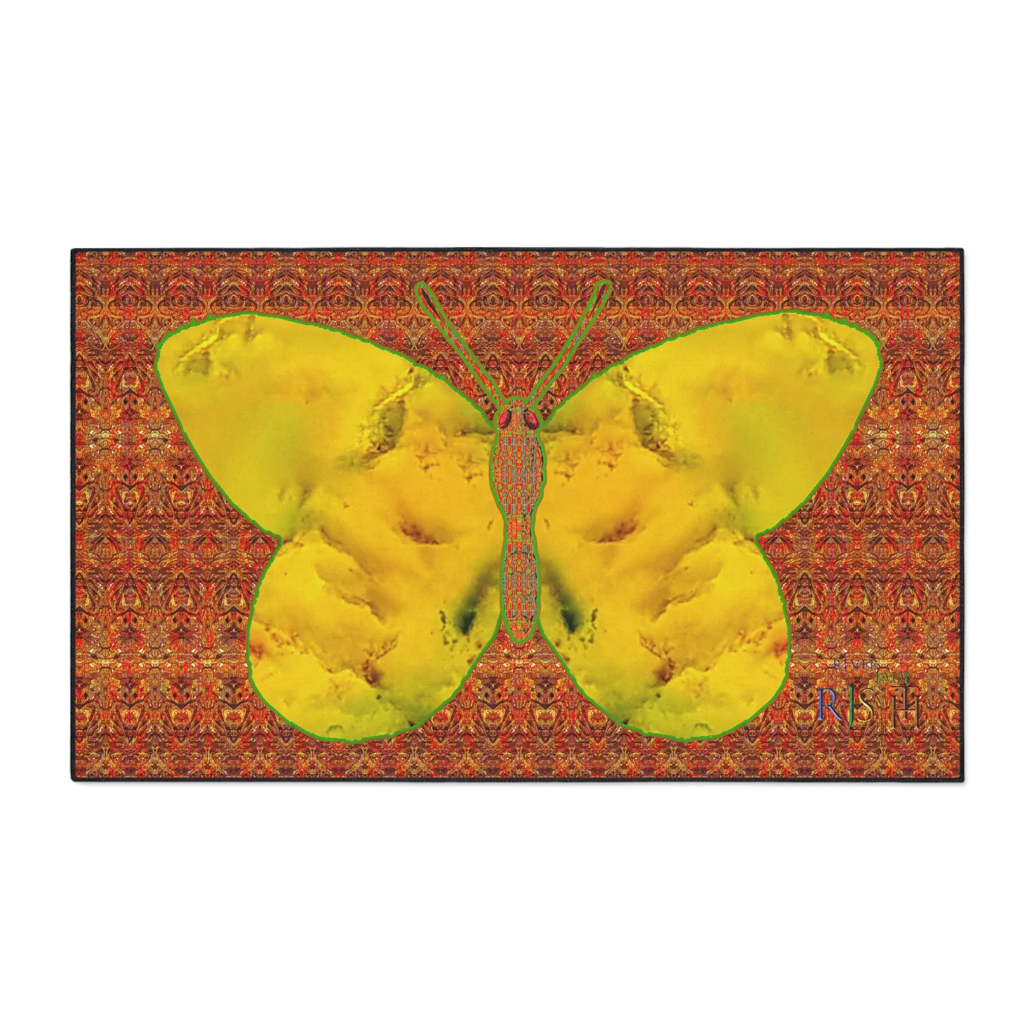 Heavy Duty Floor Mat (Butterfly Glade Denizen & Samhain Dream Thaw 15 & Orange Logo@Alchemic) RJSTH@Fabric#1_10 of 15 RJSTHw2025 RJS