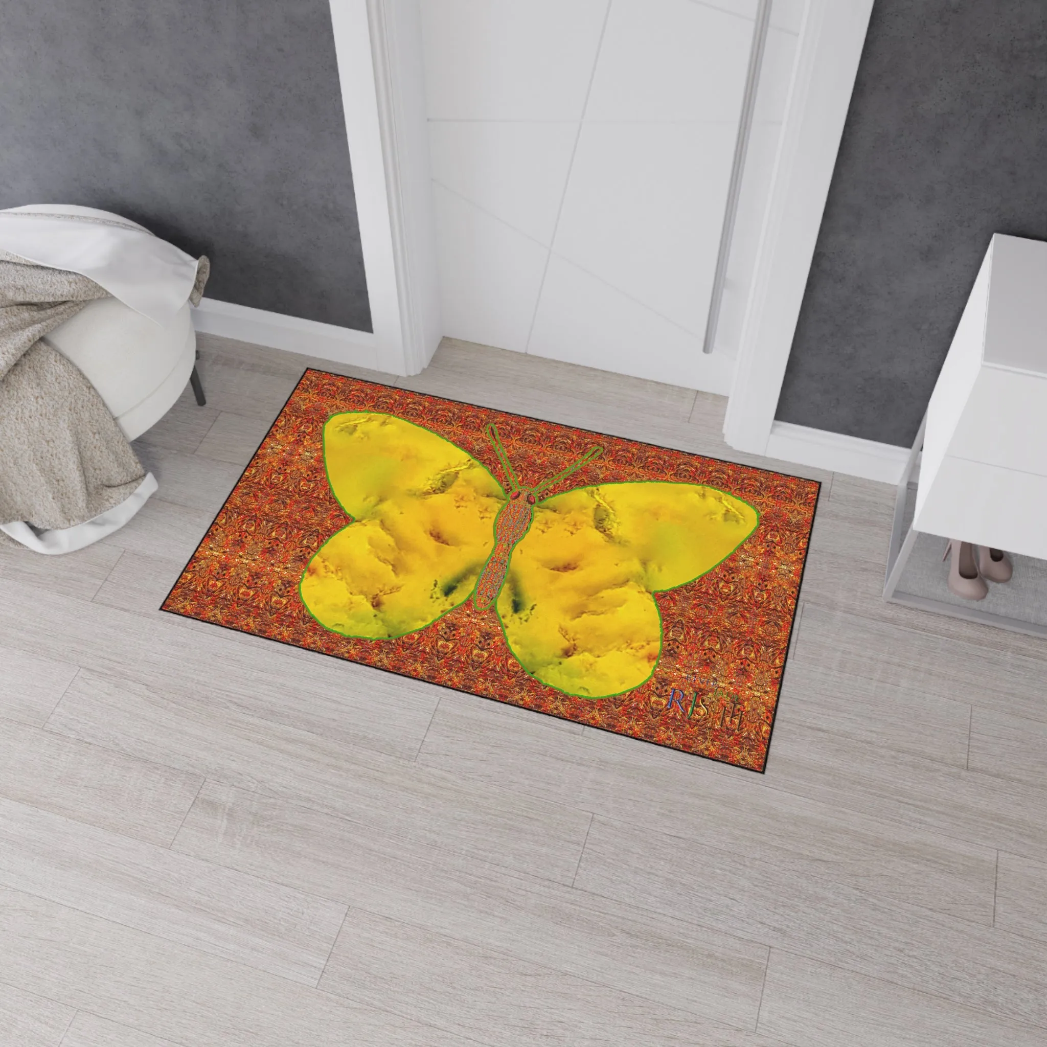 Heavy Duty Floor Mat (Butterfly Glade Denizen & Samhain Dream Thaw 15 & Orange Logo@Alchemic) RJSTH@Fabric#1_10 of 15 RJSTHw2025 RJS