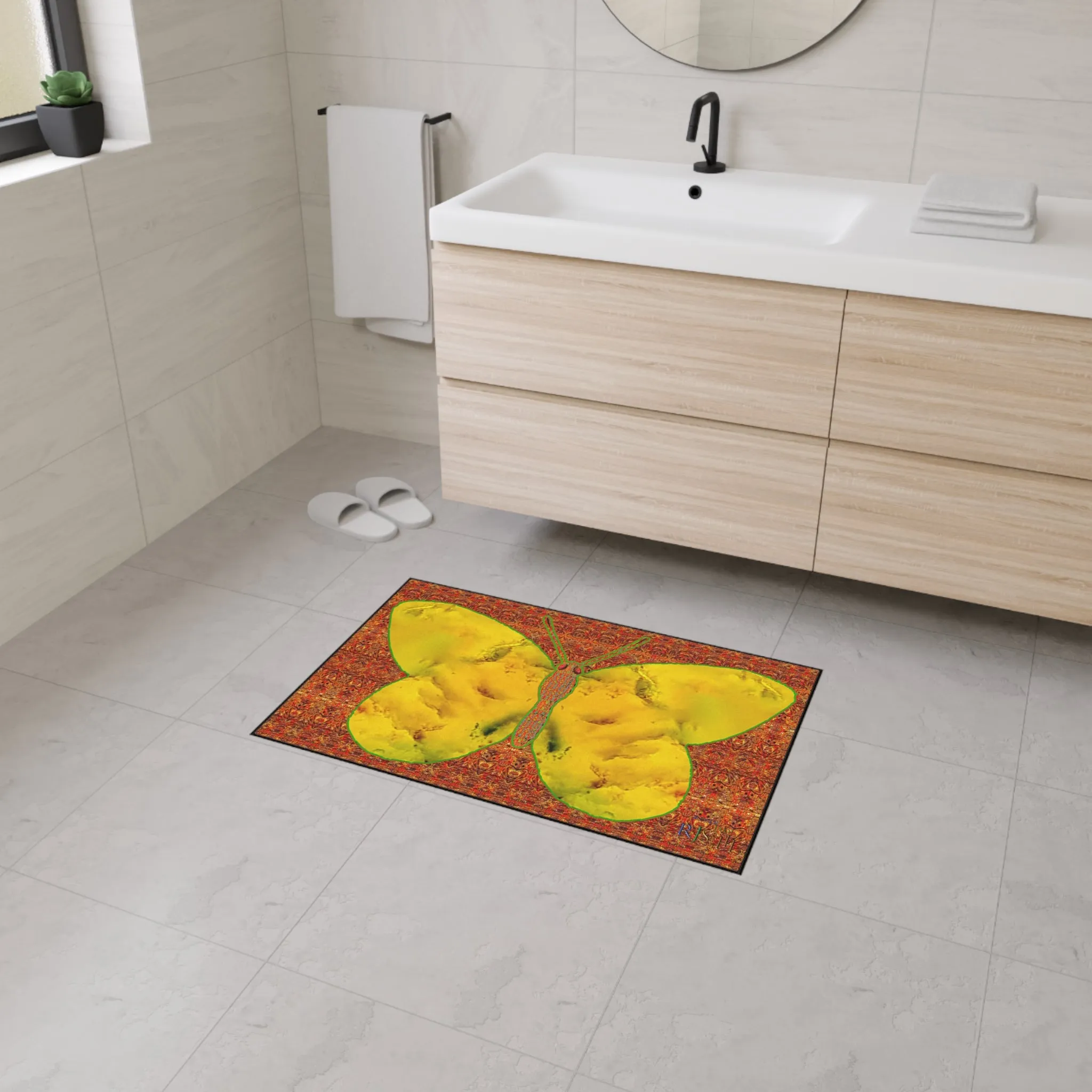 Heavy Duty Floor Mat (Butterfly Glade Denizen & Samhain Dream Thaw 15 & Orange Logo@Alchemic) RJSTH@Fabric#1_10 of 15 RJSTHw2025 RJS