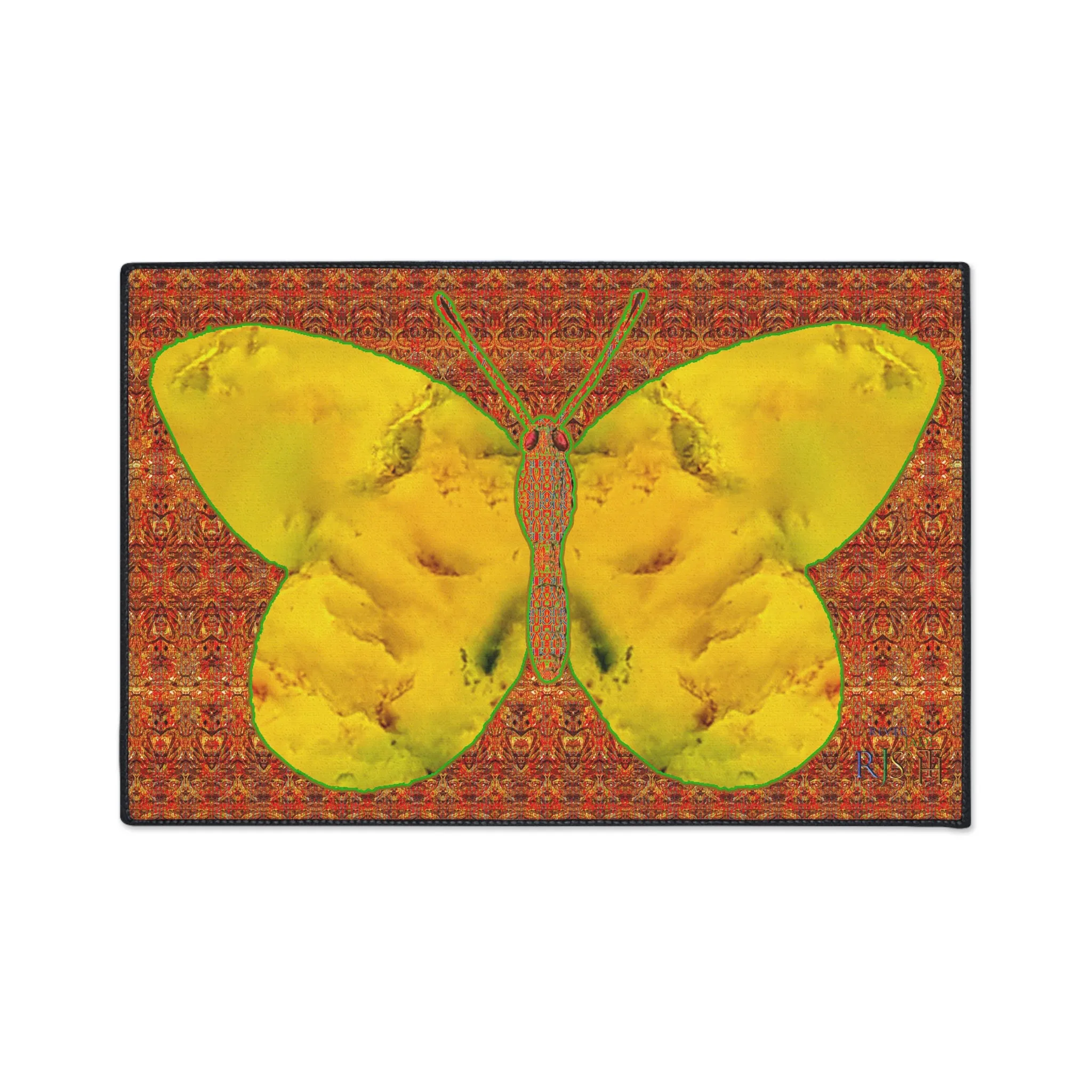 Heavy Duty Floor Mat (Butterfly Glade Denizen & Samhain Dream Thaw 15 & Orange Logo@Alchemic) RJSTH@Fabric#1_10 of 15 RJSTHw2025 RJS