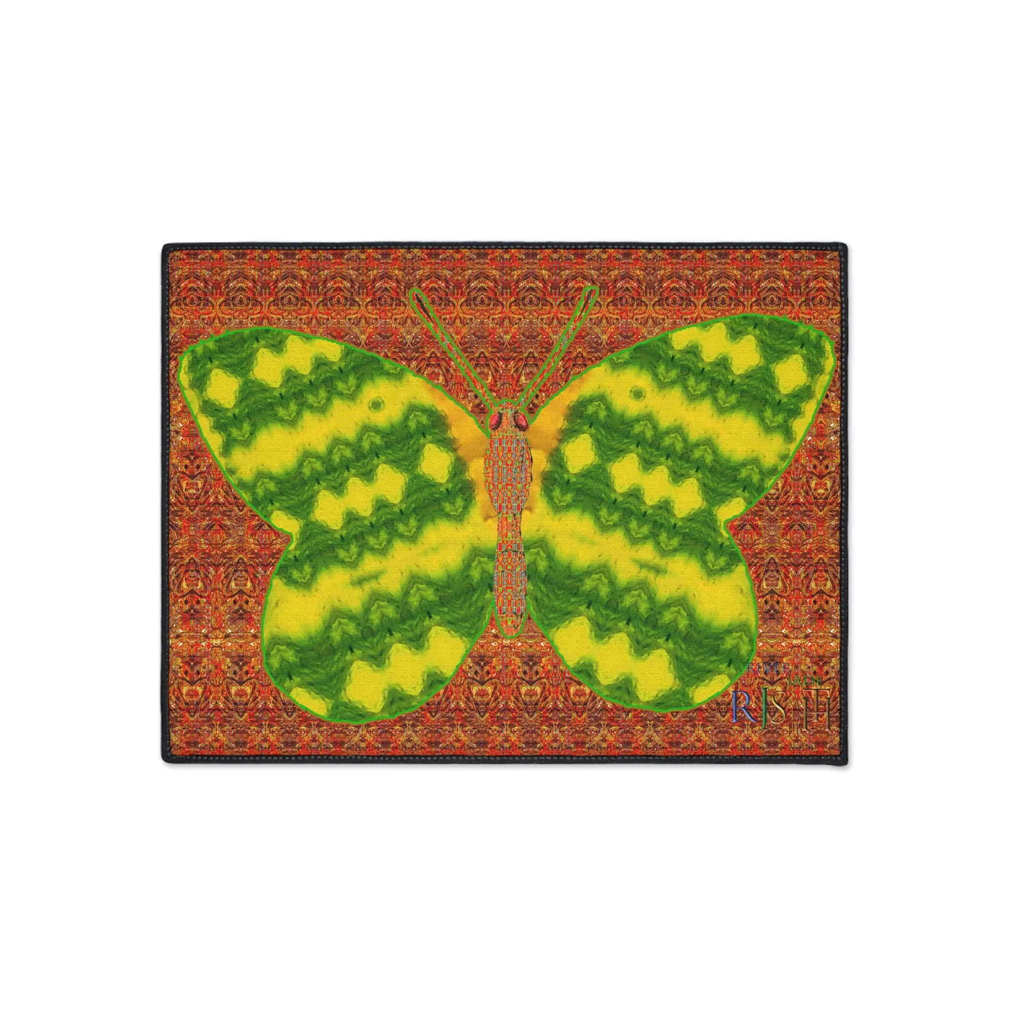 Heavy Duty Floor Mat (Butterfly Glade Denizen & Samhain Dream Thaw 15 & Orange Logo@Alchemic) RJSTH@Fabric#1_15 of 15 RJSTHw2025 RJS