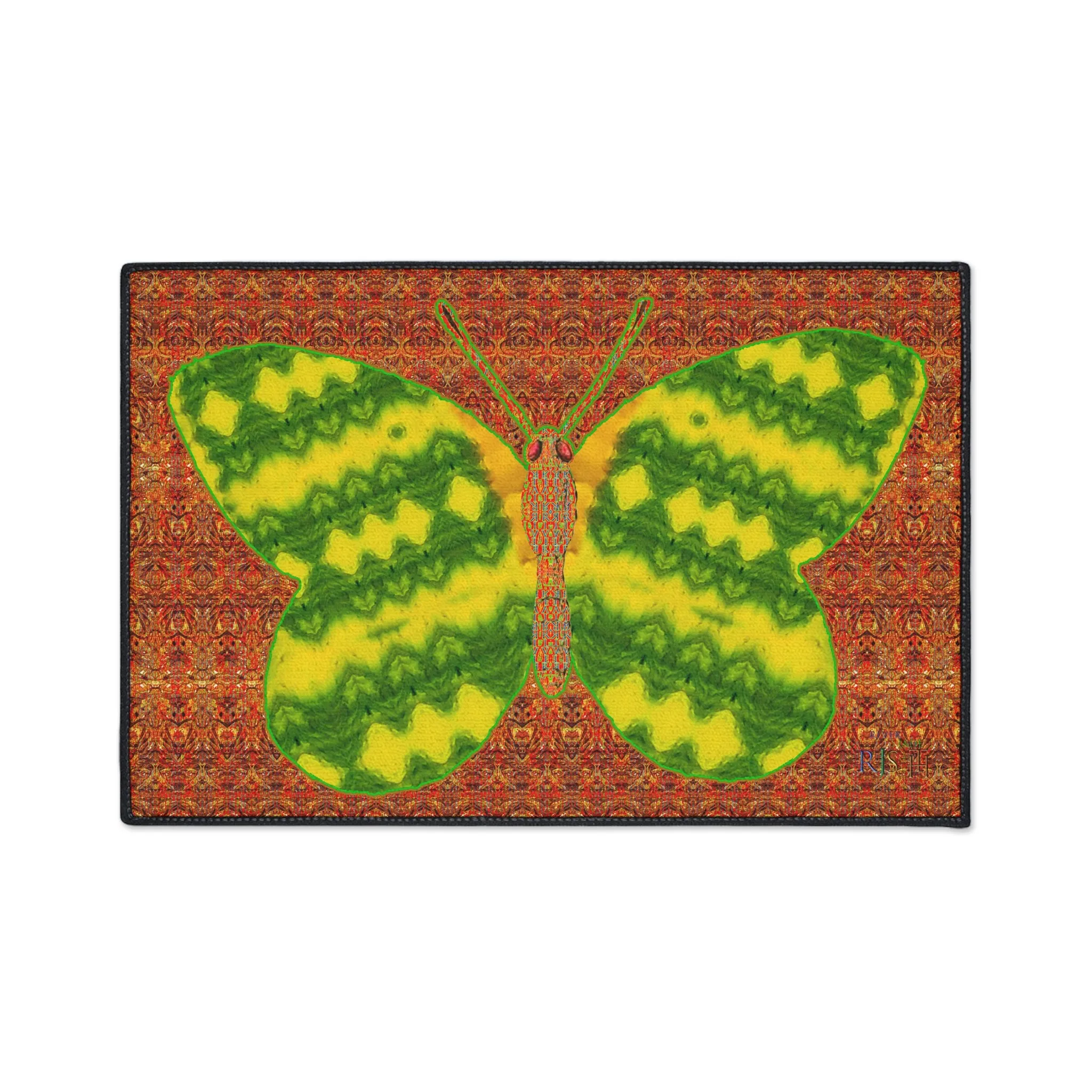 Heavy Duty Floor Mat (Butterfly Glade Denizen & Samhain Dream Thaw 15 & Orange Logo@Alchemic) RJSTH@Fabric#1_15 of 15 RJSTHw2025 RJS