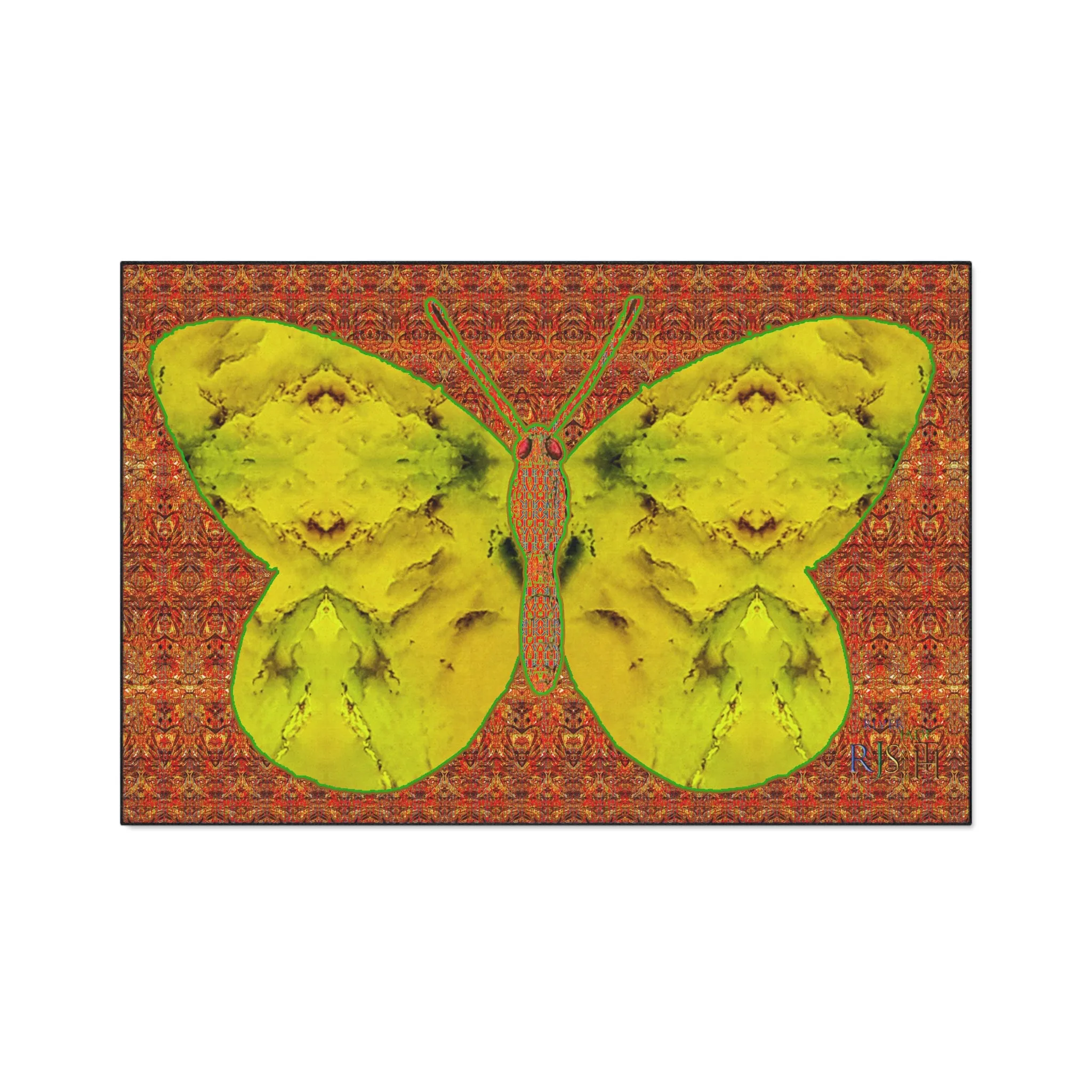 Heavy Duty Floor Mat (Butterfly Glade Denizen & Samhain Dream Thaw 15 & Orange Logo@Alchemic) RJSTH@Fabric#1_5 of 15 RJSTHw2025 RJS