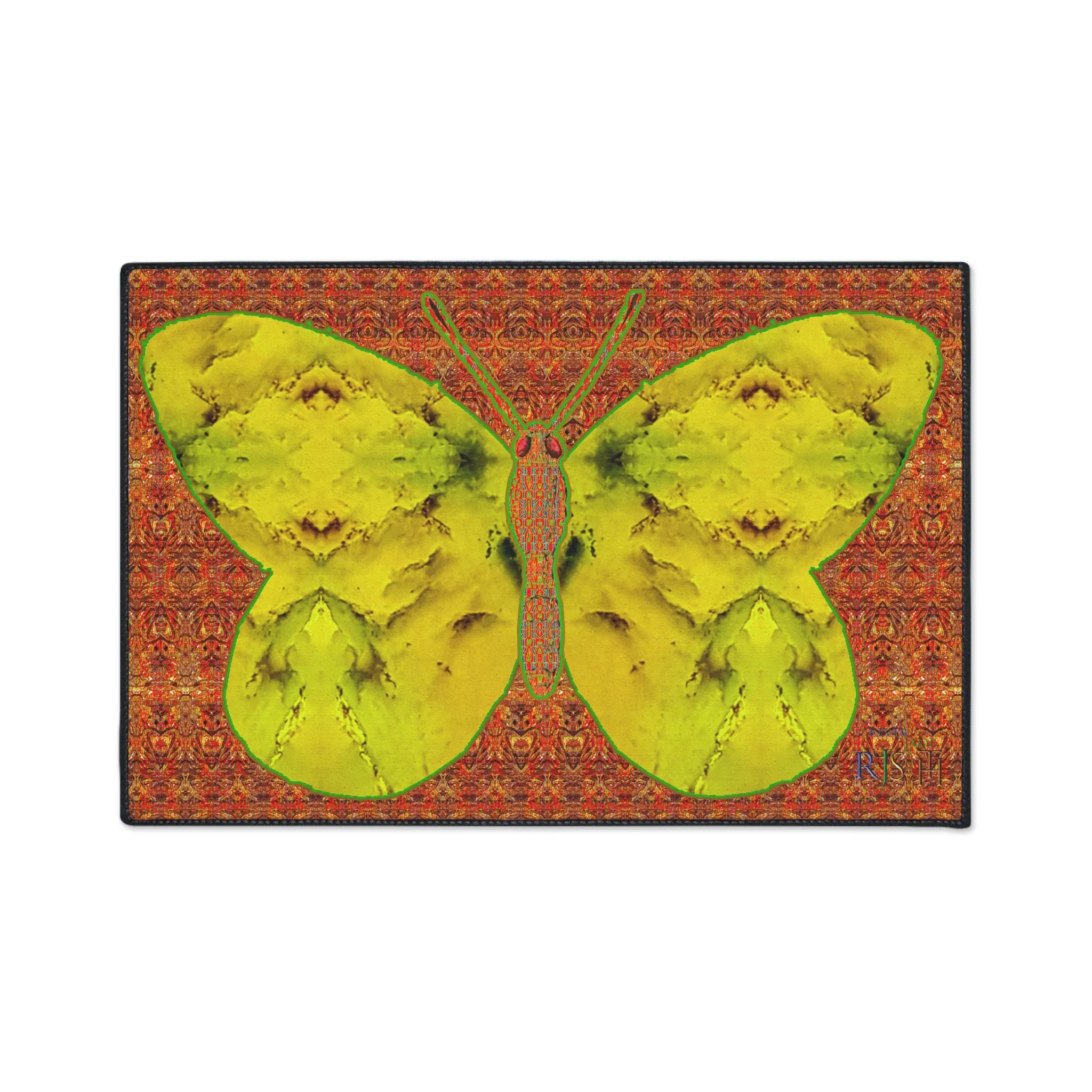 Heavy Duty Floor Mat (Butterfly Glade Denizen & Samhain Dream Thaw 15 & Orange Logo@Alchemic) RJSTH@Fabric#1_5 of 15 RJSTHw2025 RJS