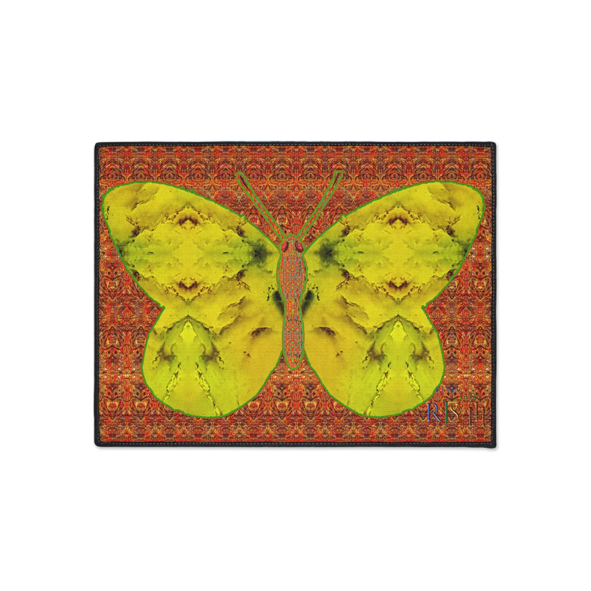 Heavy Duty Floor Mat (Butterfly Glade Denizen & Samhain Dream Thaw 15 & Orange Logo@Alchemic) RJSTH@Fabric#1_5 of 15 RJSTHw2025 RJS