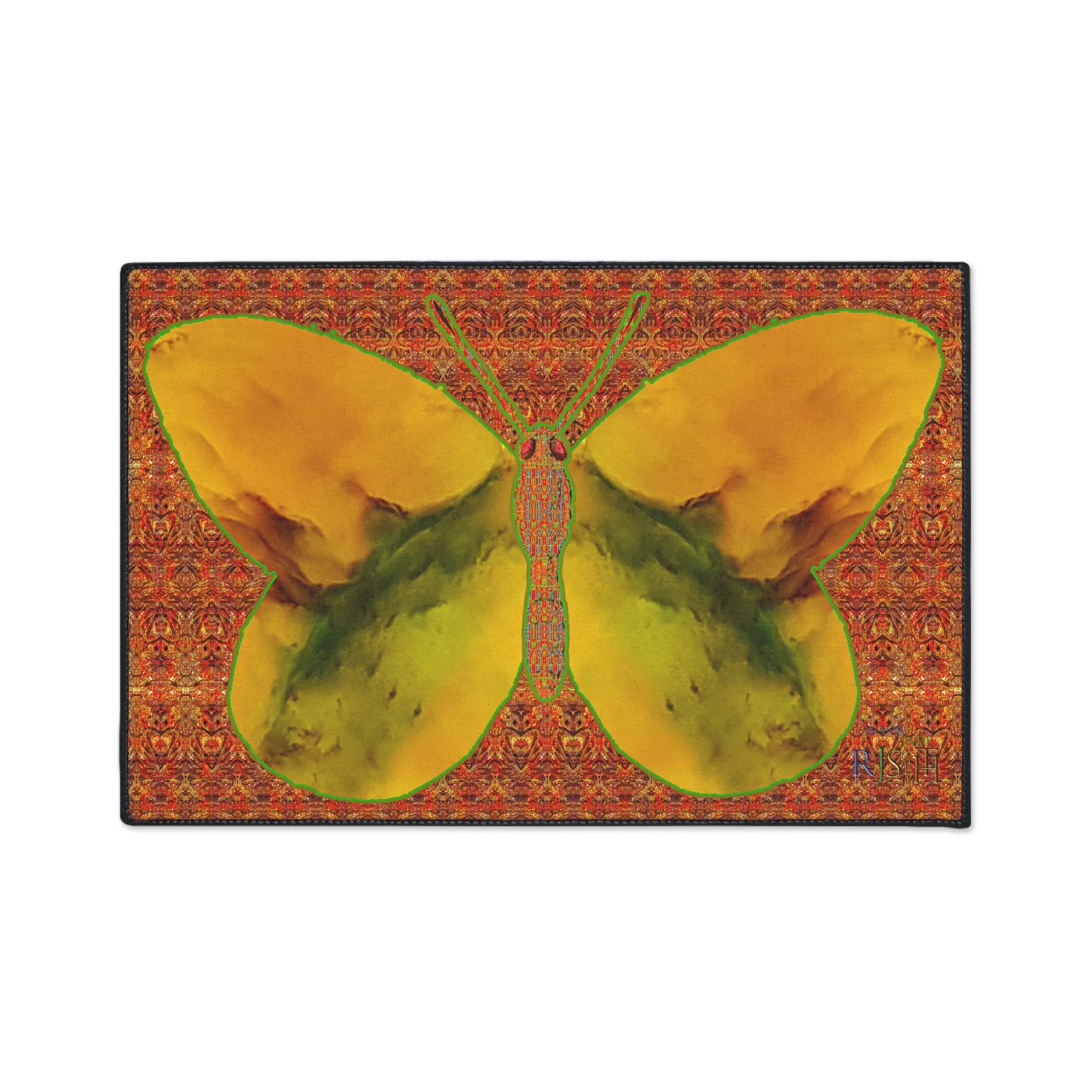 Heavy Duty Floor Mat (Butterfly Glade Denizen & Samhain Dream Thaw 15 & Orange Logo@Alchemic) RJSTH@Fabric#1_8 of 15 RJSTHw2025 RJS