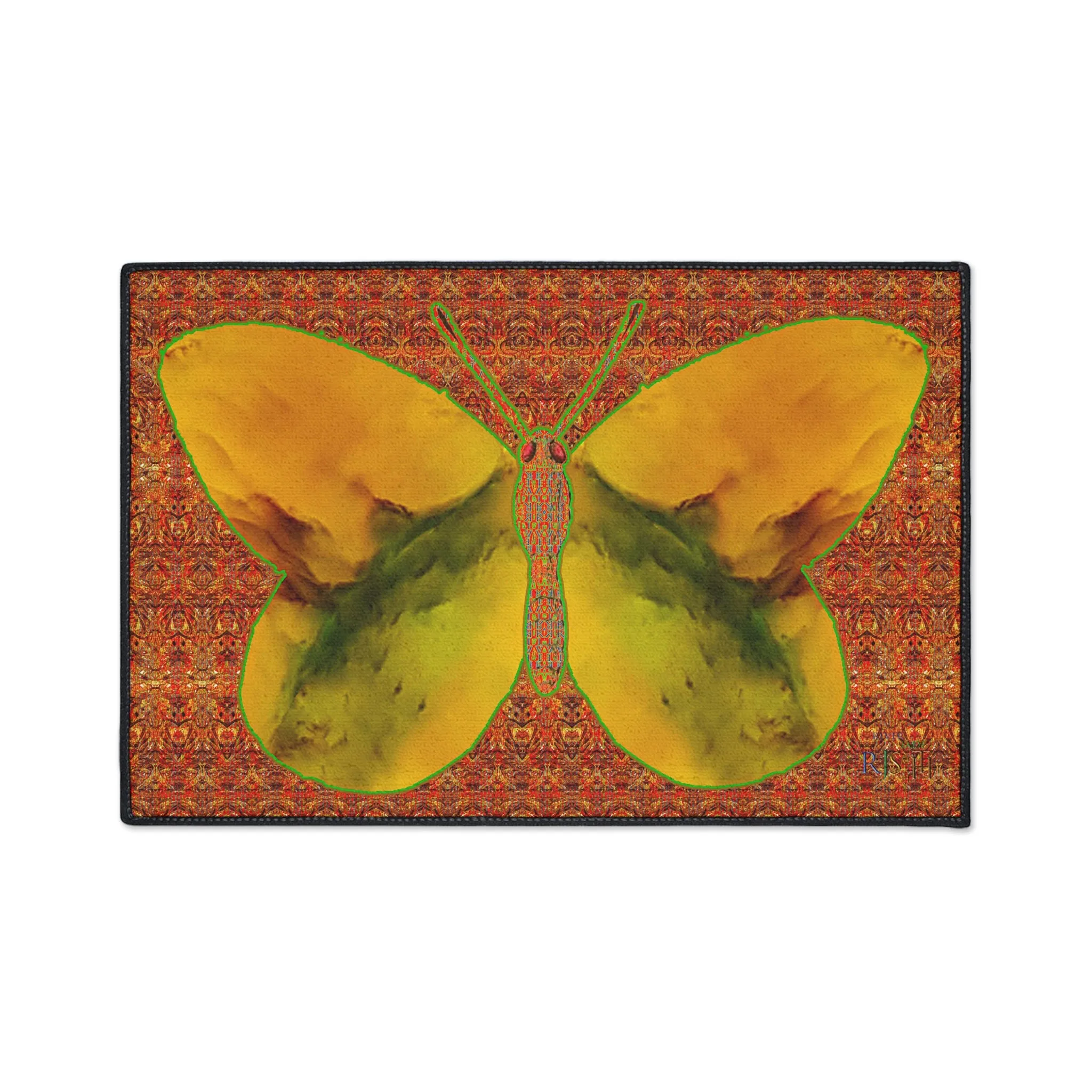 Heavy Duty Floor Mat (Butterfly Glade Denizen & Samhain Dream Thaw 15 & Orange Logo@Alchemic) RJSTH@Fabric#1_8 of 15 RJSTHw2025 RJS