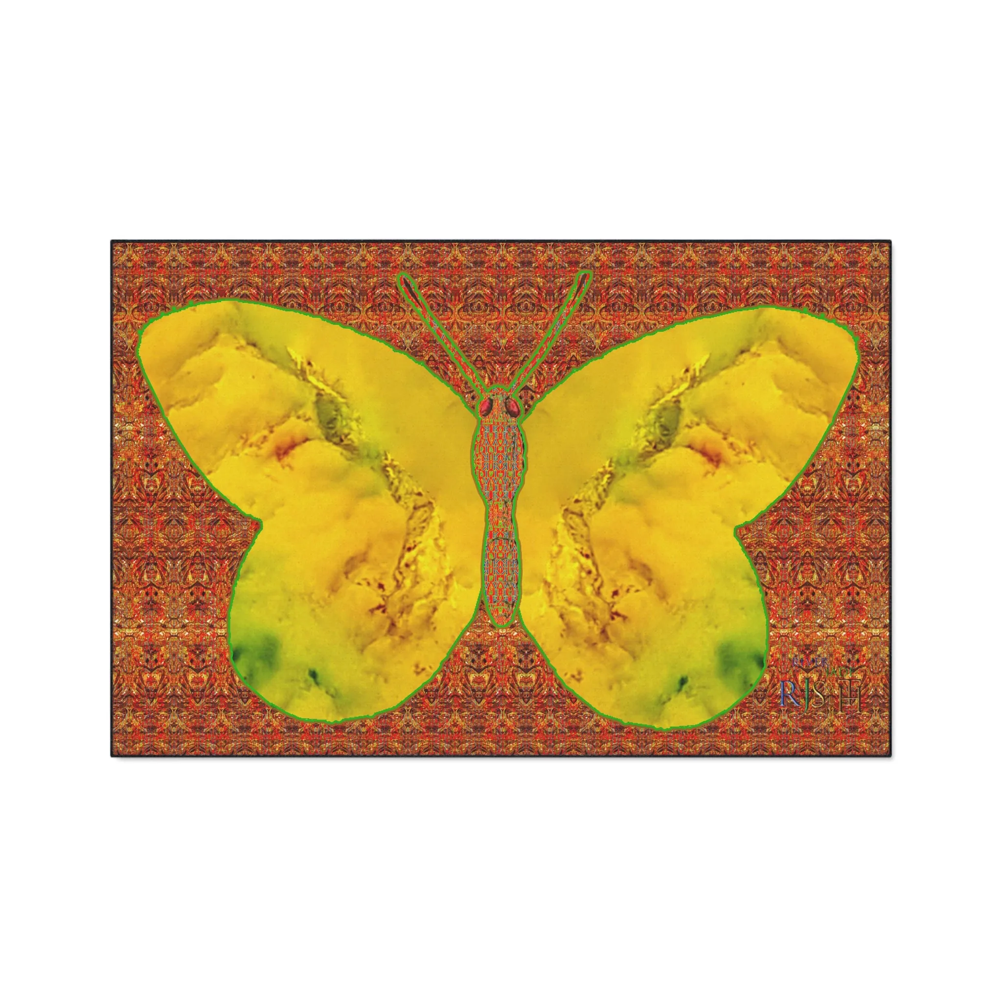 Heavy Duty Floor Mat (Butterfly Glade Denizen & Samhain Dream Thaw 15 & Orange Logo@Alchemic) RJSTH@Fabric#1_9 of 15 RJSTHw2025 RJS