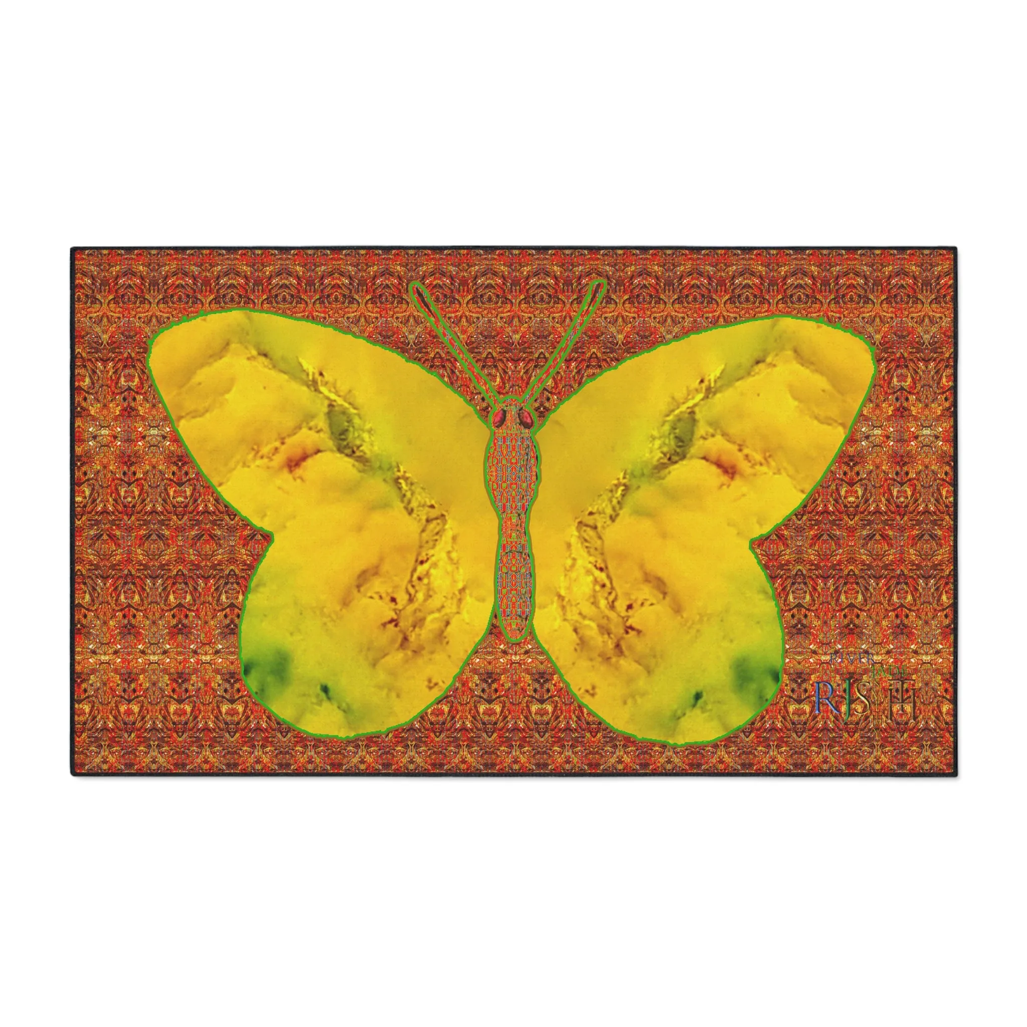 Heavy Duty Floor Mat (Butterfly Glade Denizen & Samhain Dream Thaw 15 & Orange Logo@Alchemic) RJSTH@Fabric#1_9 of 15 RJSTHw2025 RJS