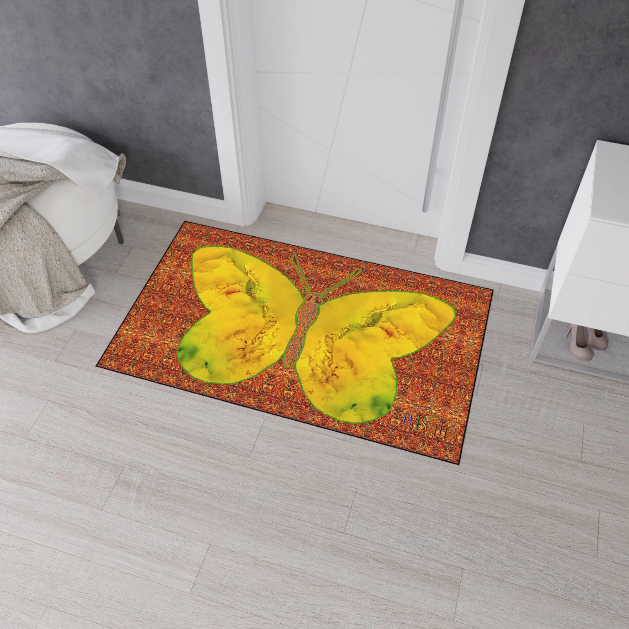 Heavy Duty Floor Mat (Butterfly Glade Denizen & Samhain Dream Thaw 15 & Orange Logo@Alchemic) RJSTH@Fabric#1_9 of 15 RJSTHw2025 RJS