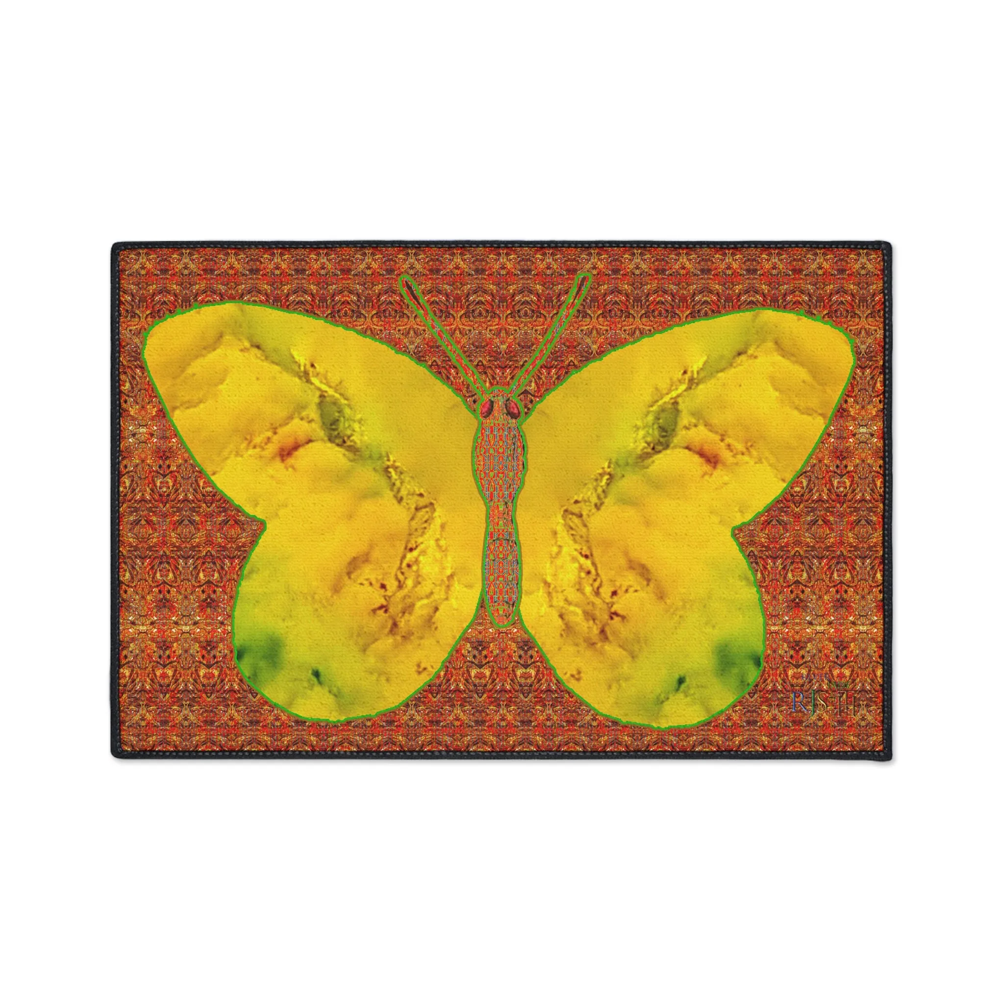 Heavy Duty Floor Mat (Butterfly Glade Denizen & Samhain Dream Thaw 15 & Orange Logo@Alchemic) RJSTH@Fabric#1_9 of 15 RJSTHw2025 RJS