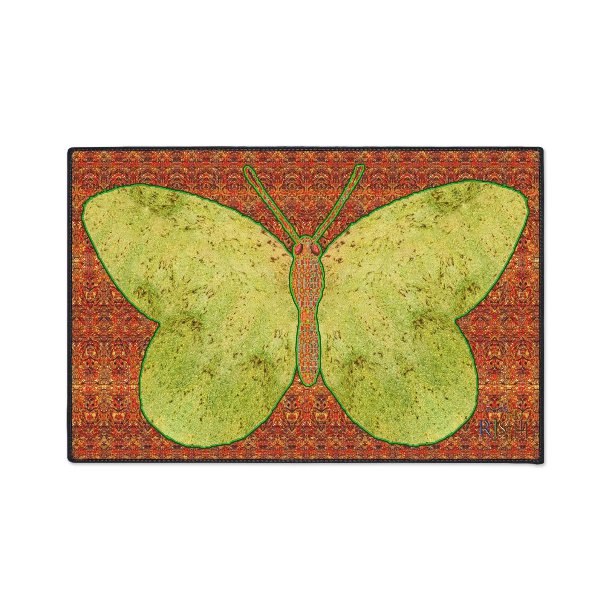 Heavy Duty Floor Mat (Butterfly Glade Denizen & Samhain Dream Thaw 15 & Orange Logo@Alchemic) RJSTH@Fabric#2_1 of 16 RJSTHw2025 RJS