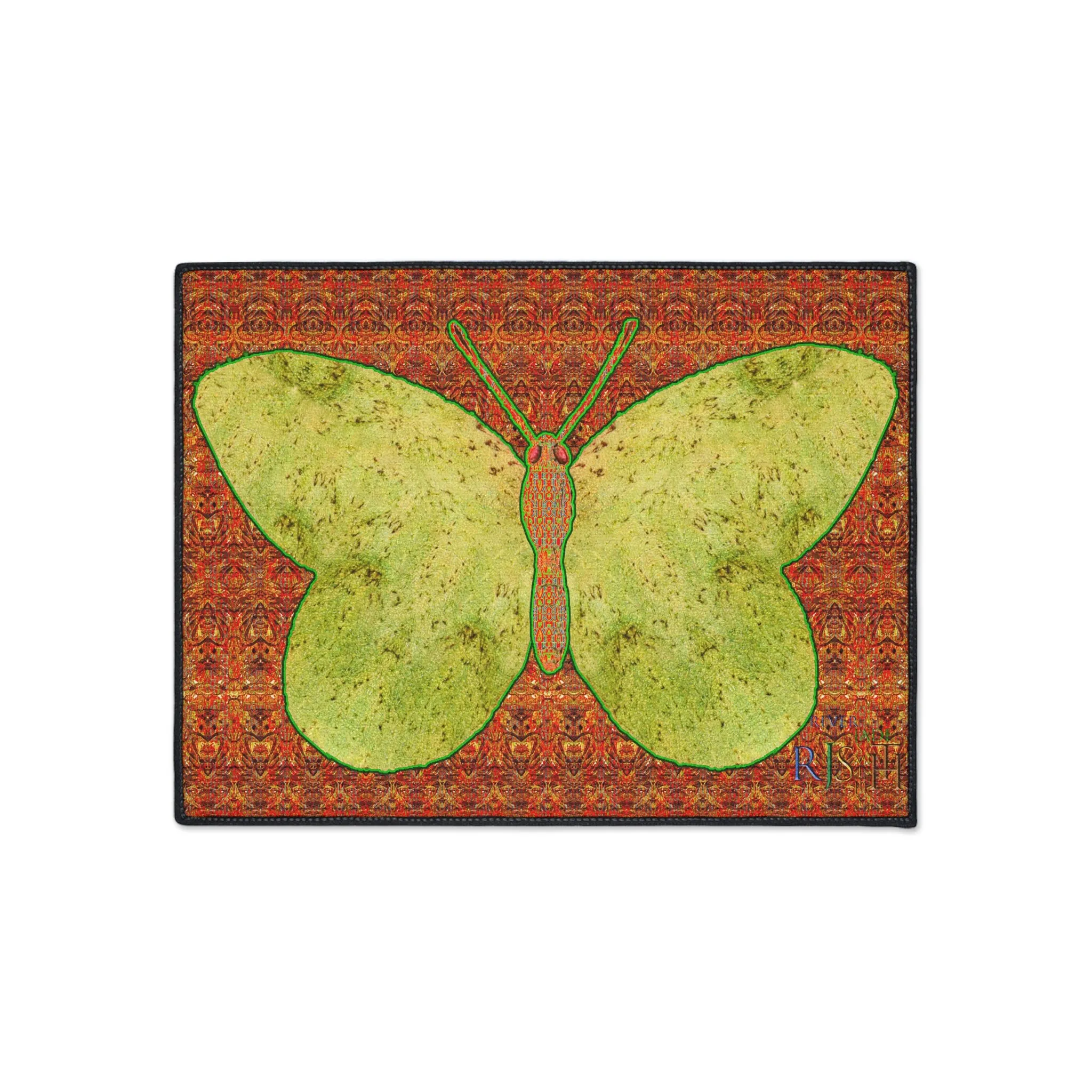 Heavy Duty Floor Mat (Butterfly Glade Denizen & Samhain Dream Thaw 15 & Orange Logo@Alchemic) RJSTH@Fabric#2_1 of 16 RJSTHw2025 RJS