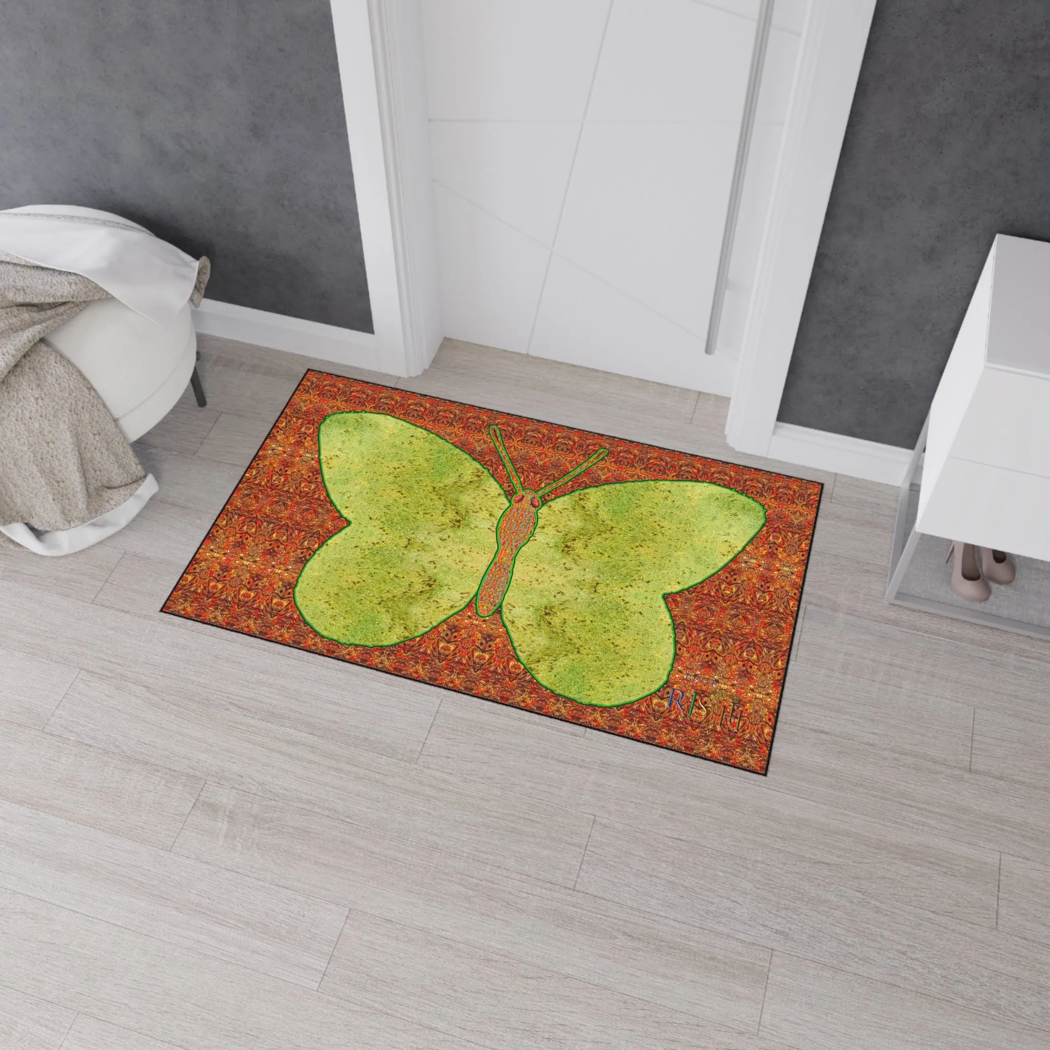 Heavy Duty Floor Mat (Butterfly Glade Denizen & Samhain Dream Thaw 15 & Orange Logo@Alchemic) RJSTH@Fabric#2_1 of 16 RJSTHw2025 RJS