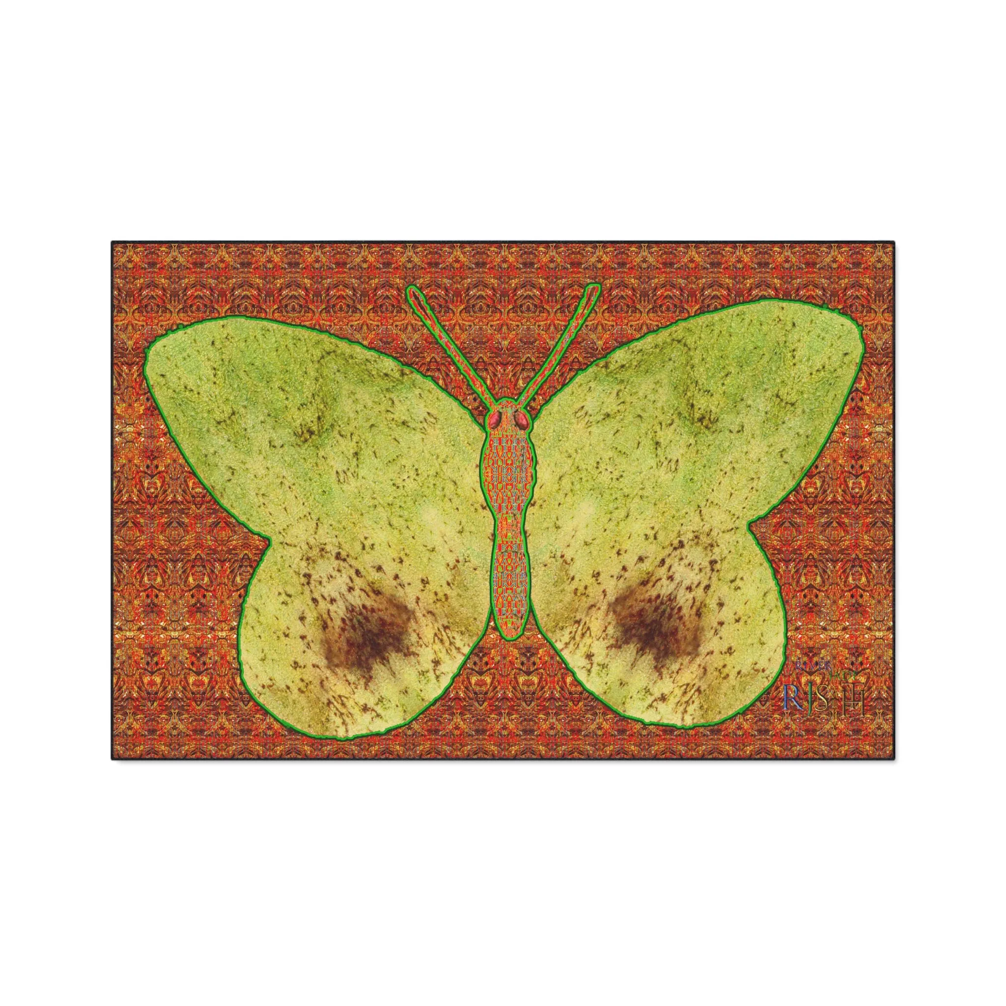 Heavy Duty Floor Mat (Butterfly Glade Denizen & Samhain Dream Thaw 15 & Orange Logo@Alchemic) RJSTH@Fabric#2_10 of 16 RJSTHw2025 RJS