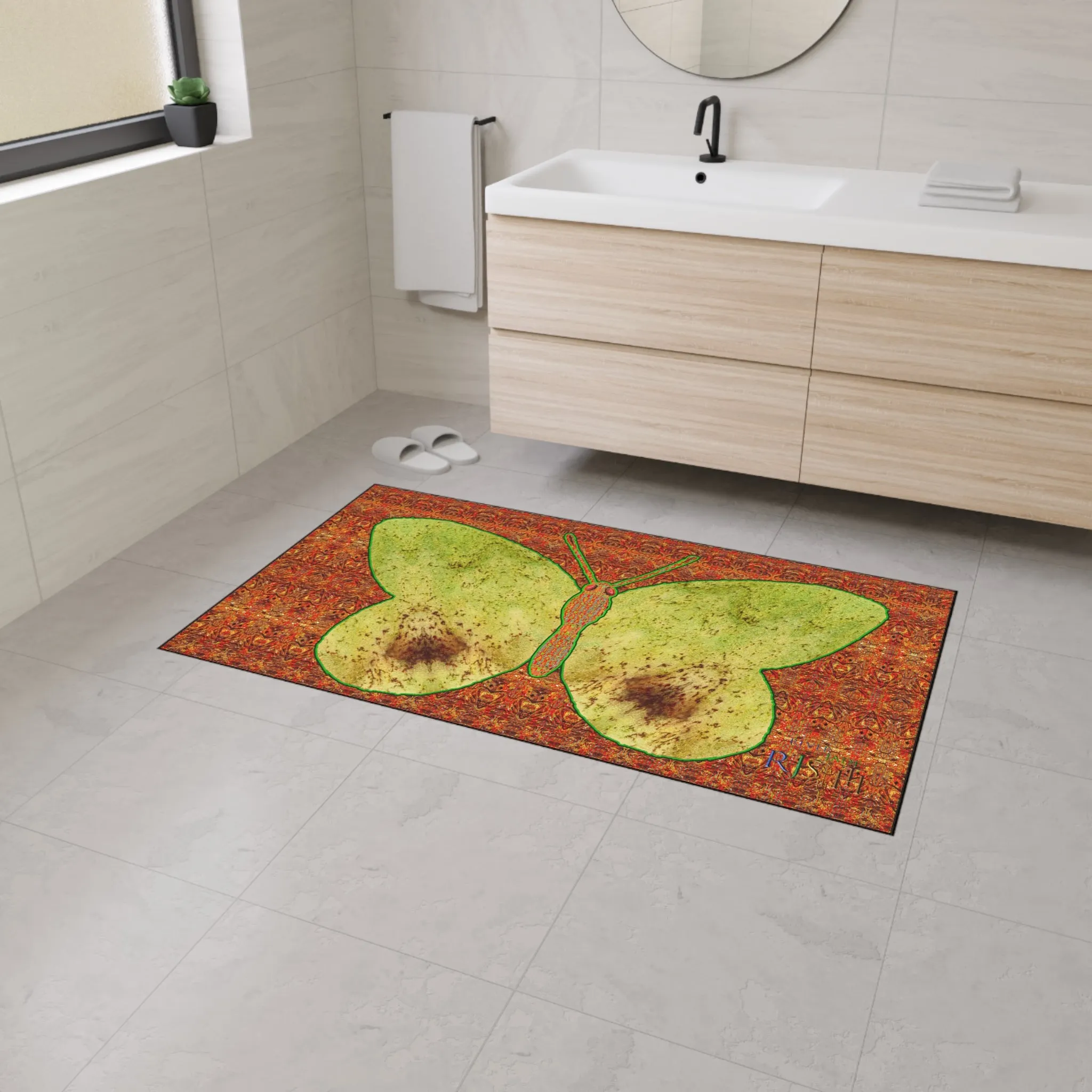 Heavy Duty Floor Mat (Butterfly Glade Denizen & Samhain Dream Thaw 15 & Orange Logo@Alchemic) RJSTH@Fabric#2_10 of 16 RJSTHw2025 RJS
