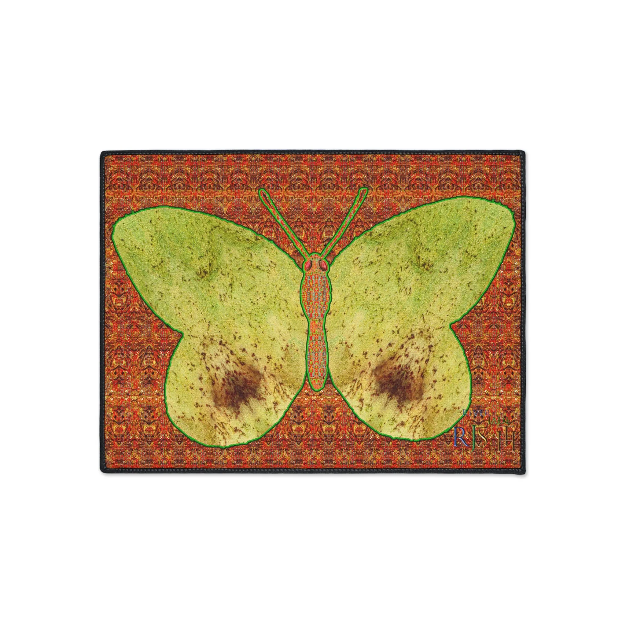 Heavy Duty Floor Mat (Butterfly Glade Denizen & Samhain Dream Thaw 15 & Orange Logo@Alchemic) RJSTH@Fabric#2_10 of 16 RJSTHw2025 RJS