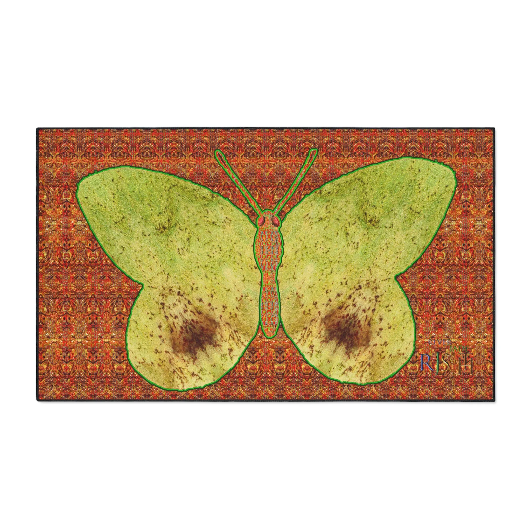 Heavy Duty Floor Mat (Butterfly Glade Denizen & Samhain Dream Thaw 15 & Orange Logo@Alchemic) RJSTH@Fabric#2_10 of 16 RJSTHw2025 RJS