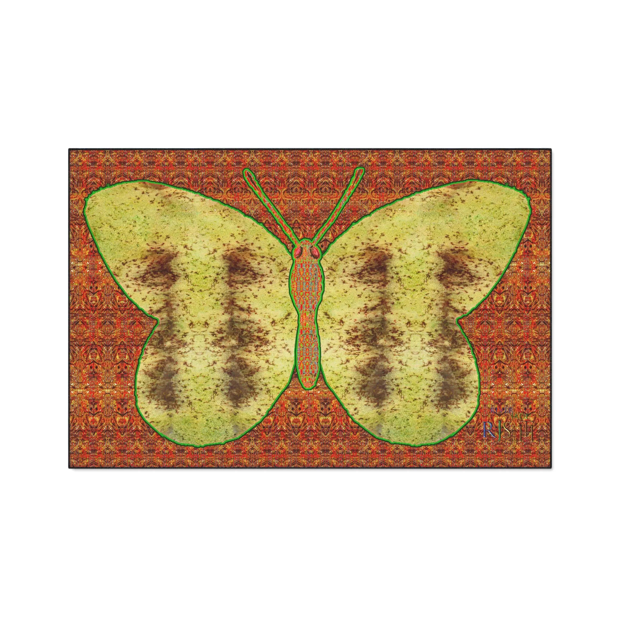 Heavy Duty Floor Mat (Butterfly Glade Denizen & Samhain Dream Thaw 15 & Orange Logo@Alchemic) RJSTH@Fabric#2_12 of 16 RJSTHw2025 RJS