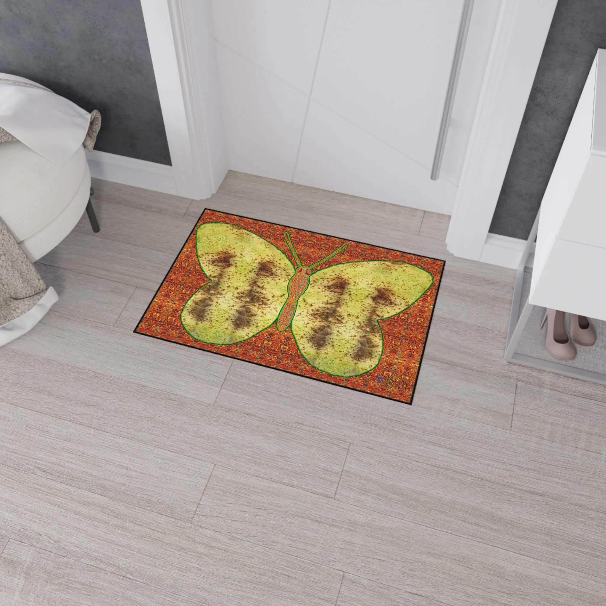 Heavy Duty Floor Mat (Butterfly Glade Denizen & Samhain Dream Thaw 15 & Orange Logo@Alchemic) RJSTH@Fabric#2_12 of 16 RJSTHw2025 RJS