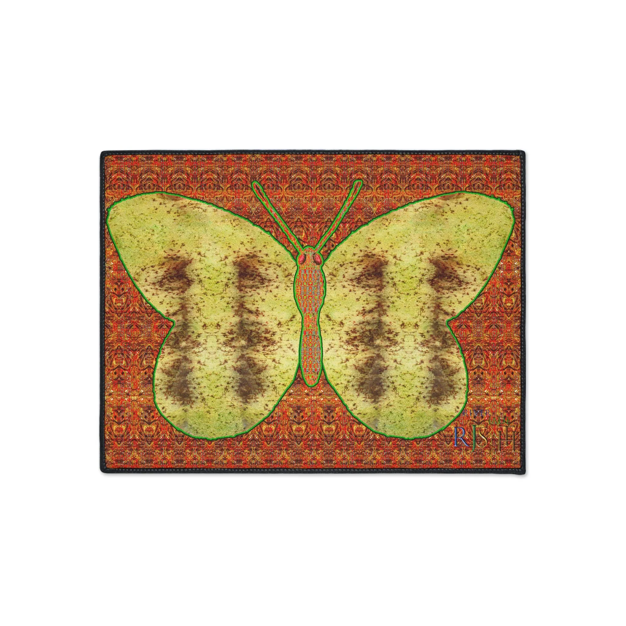 Heavy Duty Floor Mat (Butterfly Glade Denizen & Samhain Dream Thaw 15 & Orange Logo@Alchemic) RJSTH@Fabric#2_12 of 16 RJSTHw2025 RJS