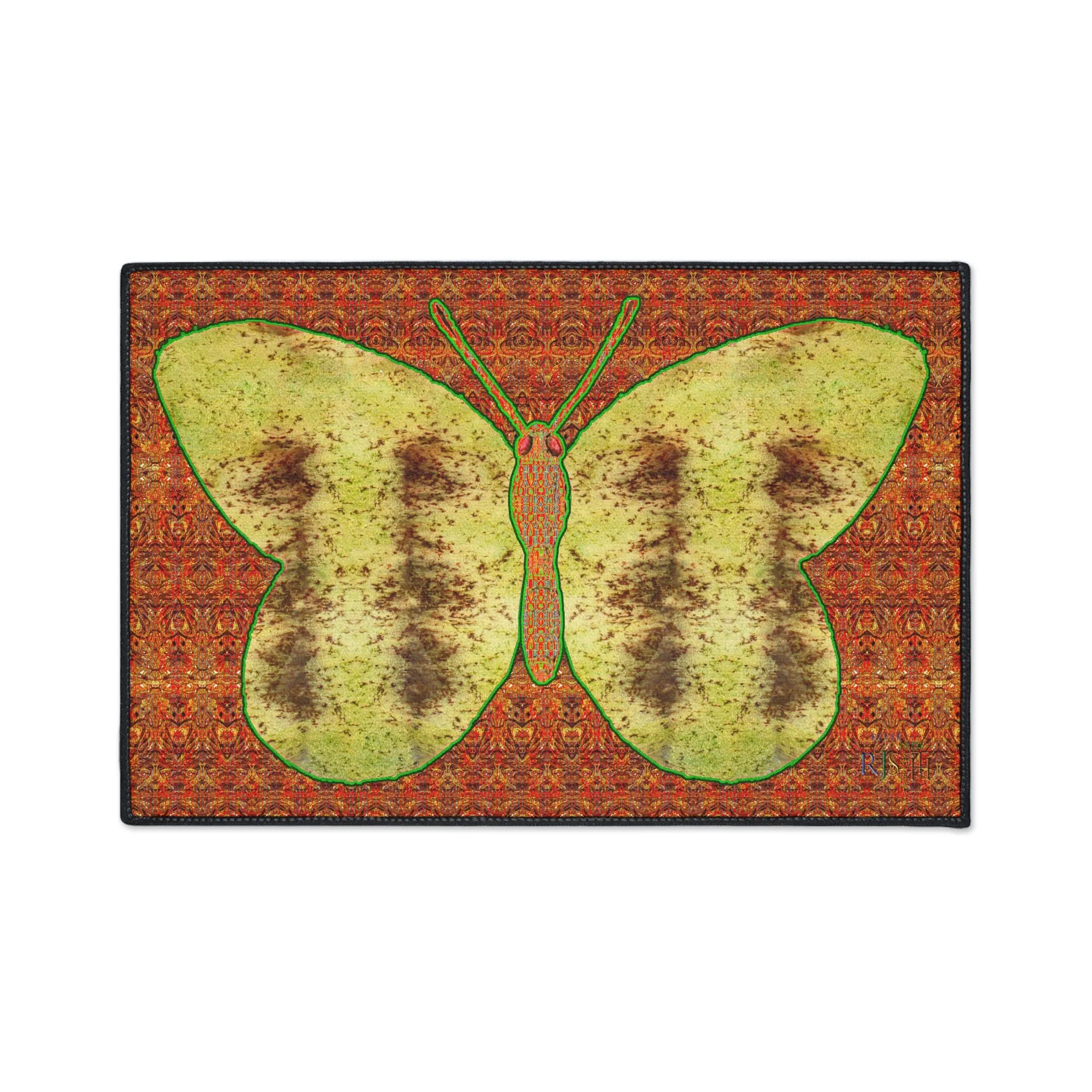 Heavy Duty Floor Mat (Butterfly Glade Denizen & Samhain Dream Thaw 15 & Orange Logo@Alchemic) RJSTH@Fabric#2_12 of 16 RJSTHw2025 RJS