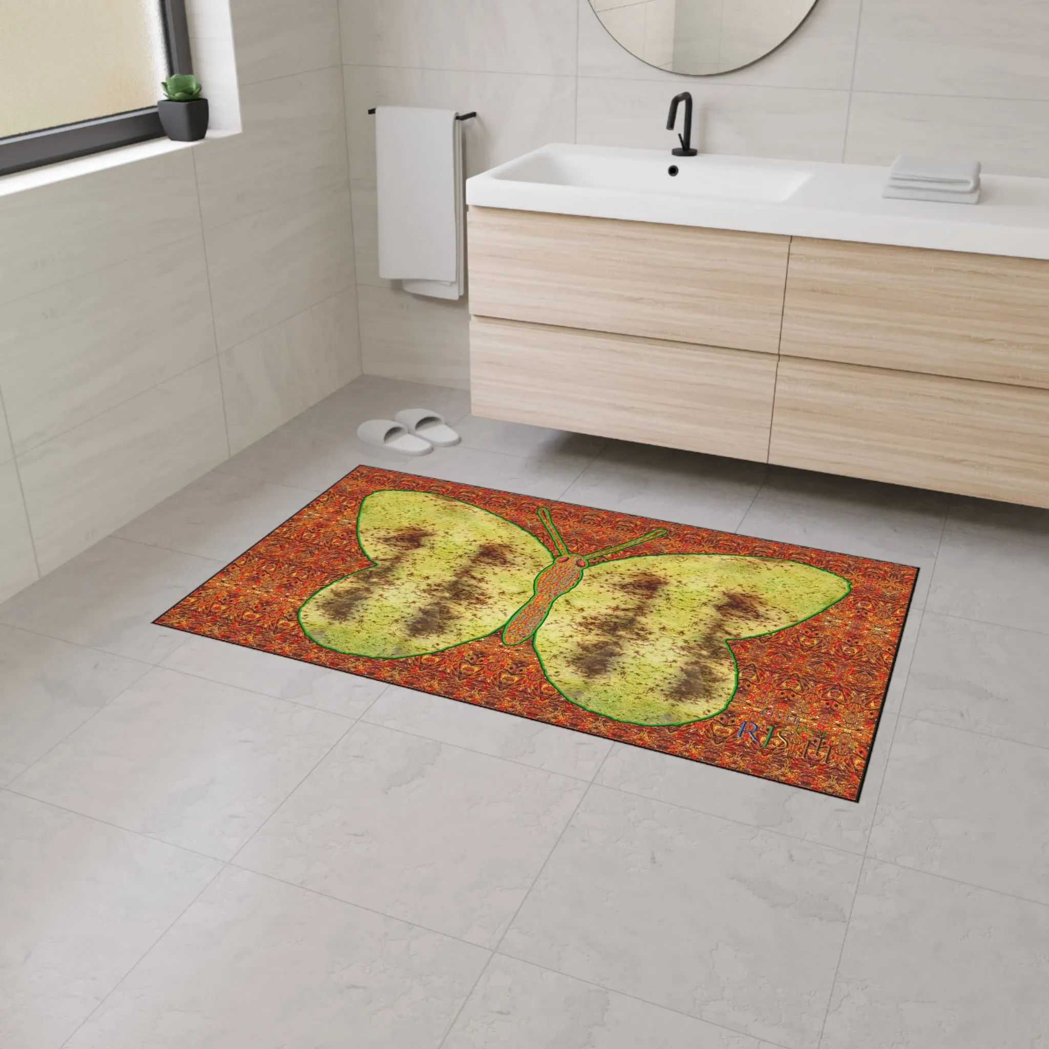 Heavy Duty Floor Mat (Butterfly Glade Denizen & Samhain Dream Thaw 15 & Orange Logo@Alchemic) RJSTH@Fabric#2_12 of 16 RJSTHw2025 RJS