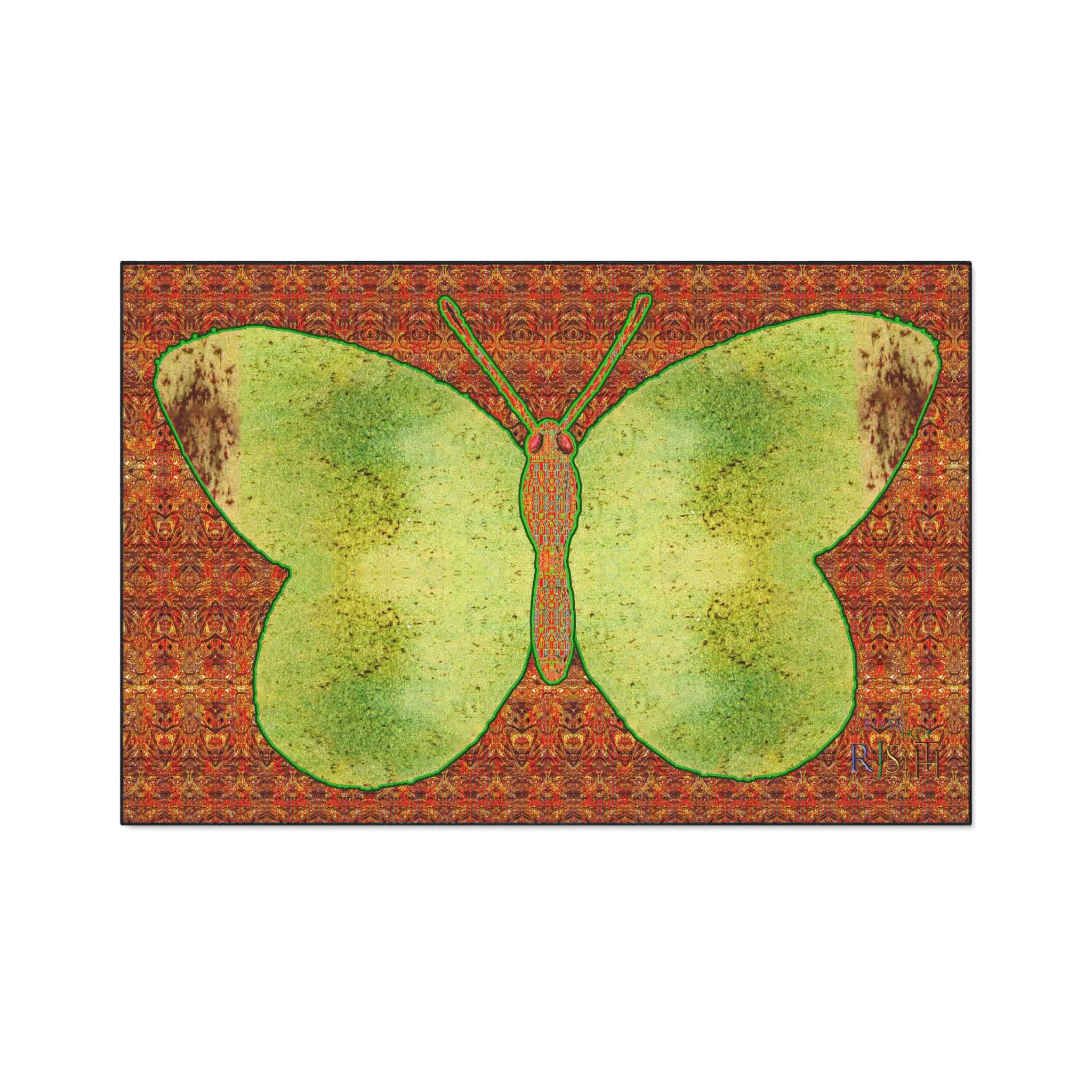 Heavy Duty Floor Mat (Butterfly Glade Denizen & Samhain Dream Thaw 15 & Orange Logo@Alchemic) RJSTH@Fabric#2_14 of 16 RJSTHw2025 RJS