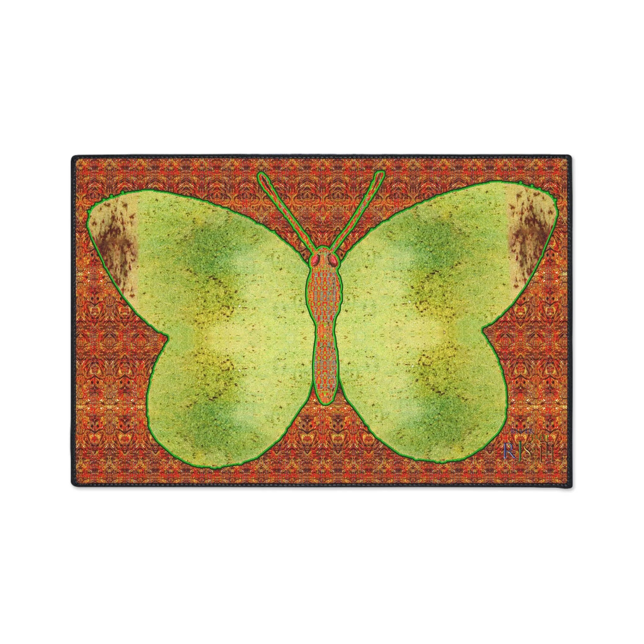 Heavy Duty Floor Mat (Butterfly Glade Denizen & Samhain Dream Thaw 15 & Orange Logo@Alchemic) RJSTH@Fabric#2_14 of 16 RJSTHw2025 RJS