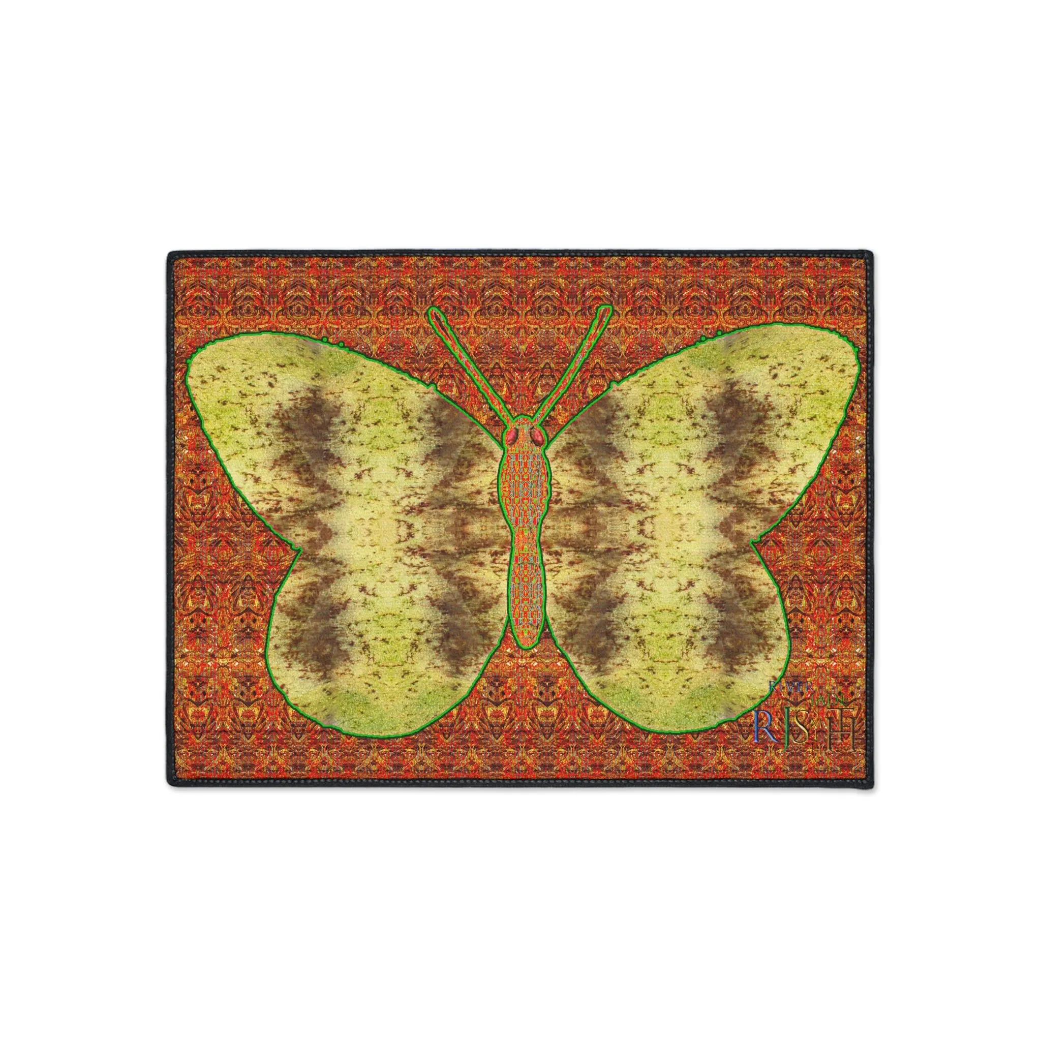 Heavy Duty Floor Mat (Butterfly Glade Denizen & Samhain Dream Thaw 15 & Orange Logo@Alchemic) RJSTH@Fabric#2_15 of 16 RJSTHw2025 RJS
