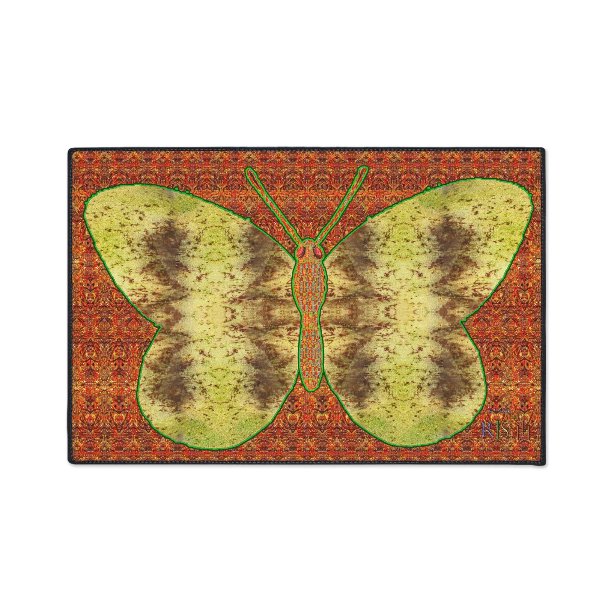 Heavy Duty Floor Mat (Butterfly Glade Denizen & Samhain Dream Thaw 15 & Orange Logo@Alchemic) RJSTH@Fabric#2_15 of 16 RJSTHw2025 RJS