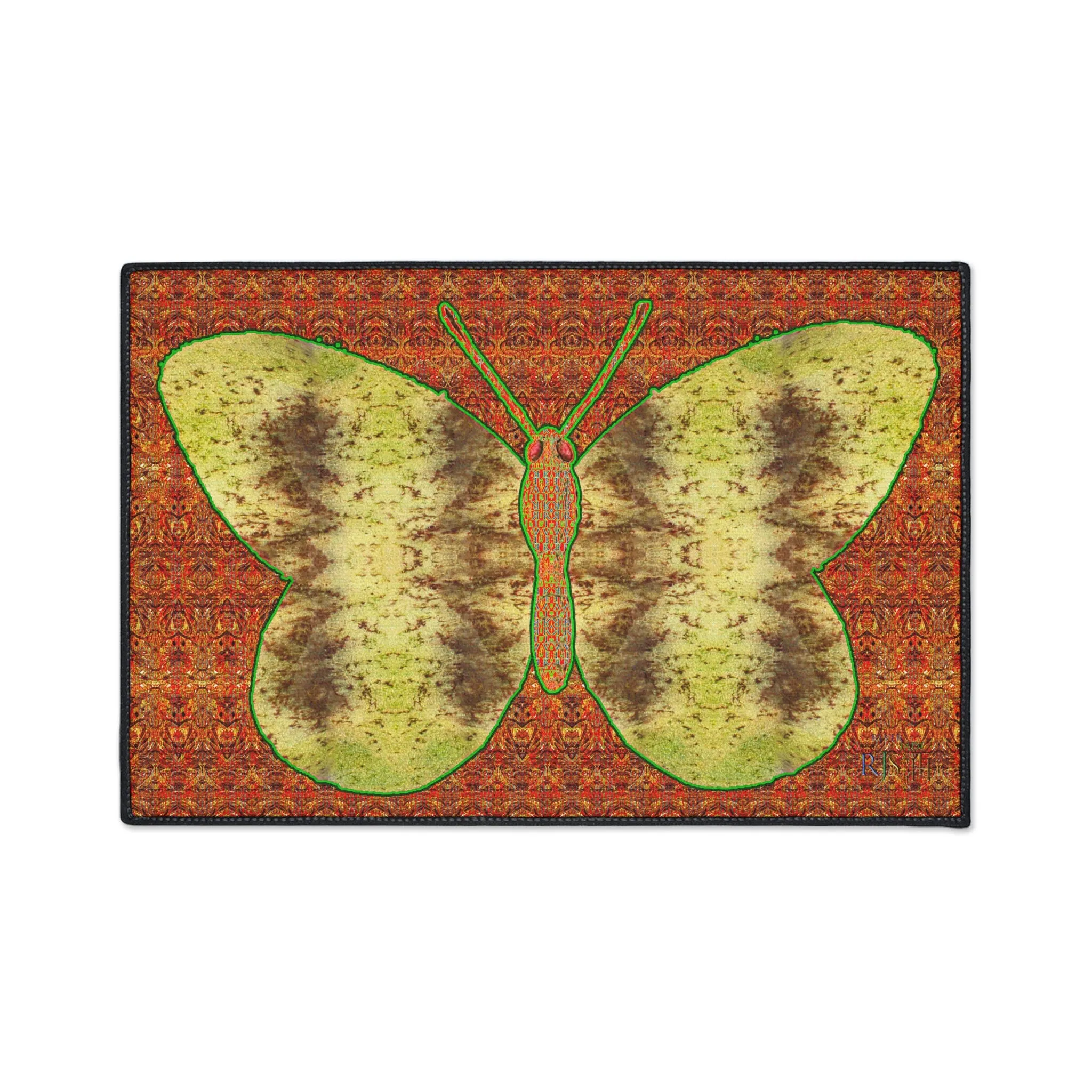 Heavy Duty Floor Mat (Butterfly Glade Denizen & Samhain Dream Thaw 15 & Orange Logo@Alchemic) RJSTH@Fabric#2_15 of 16 RJSTHw2025 RJS