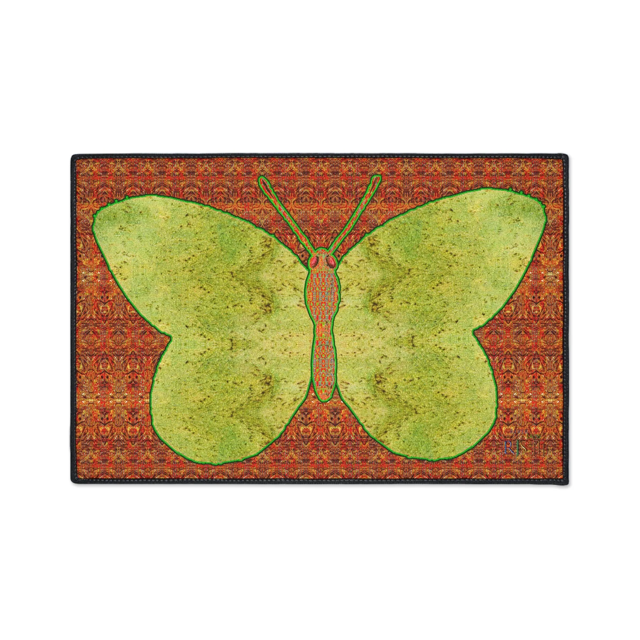 Heavy Duty Floor Mat (Butterfly Glade Denizen & Samhain Dream Thaw 15 & Orange Logo@Alchemic) RJSTH@Fabric#2_4 of 16 RJSTHw2025 RJS