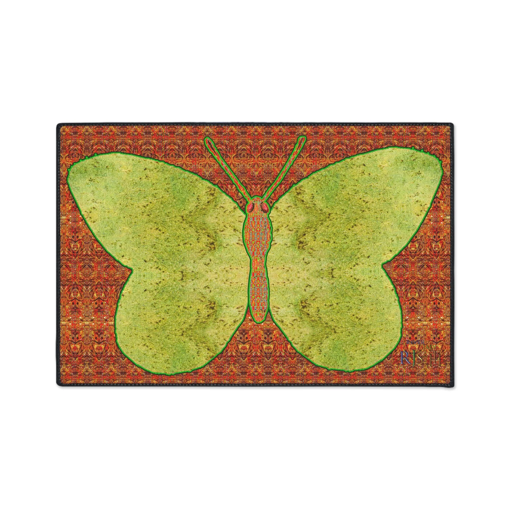 Heavy Duty Floor Mat (Butterfly Glade Denizen & Samhain Dream Thaw 15 & Orange Logo@Alchemic) RJSTH@Fabric#2_4 of 16 RJSTHw2025 RJS