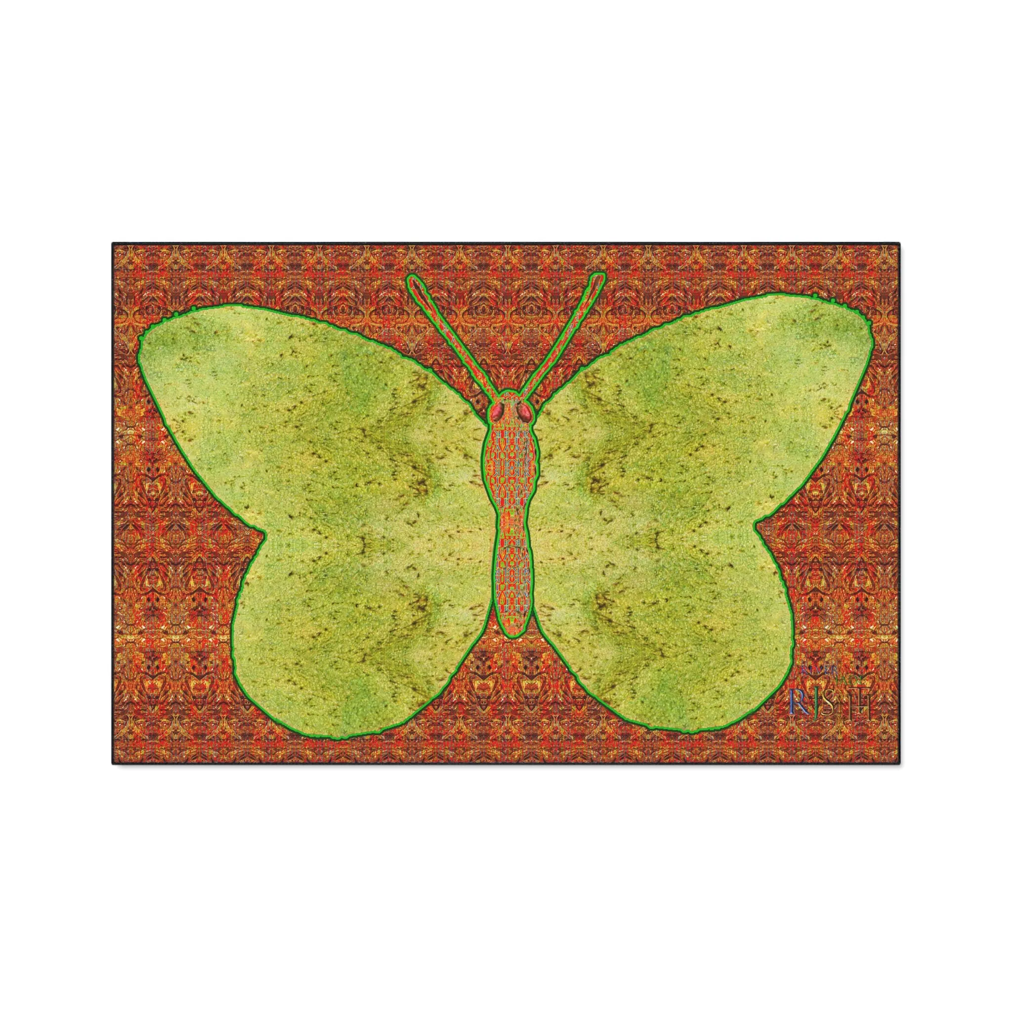 Heavy Duty Floor Mat (Butterfly Glade Denizen & Samhain Dream Thaw 15 & Orange Logo@Alchemic) RJSTH@Fabric#2_4 of 16 RJSTHw2025 RJS