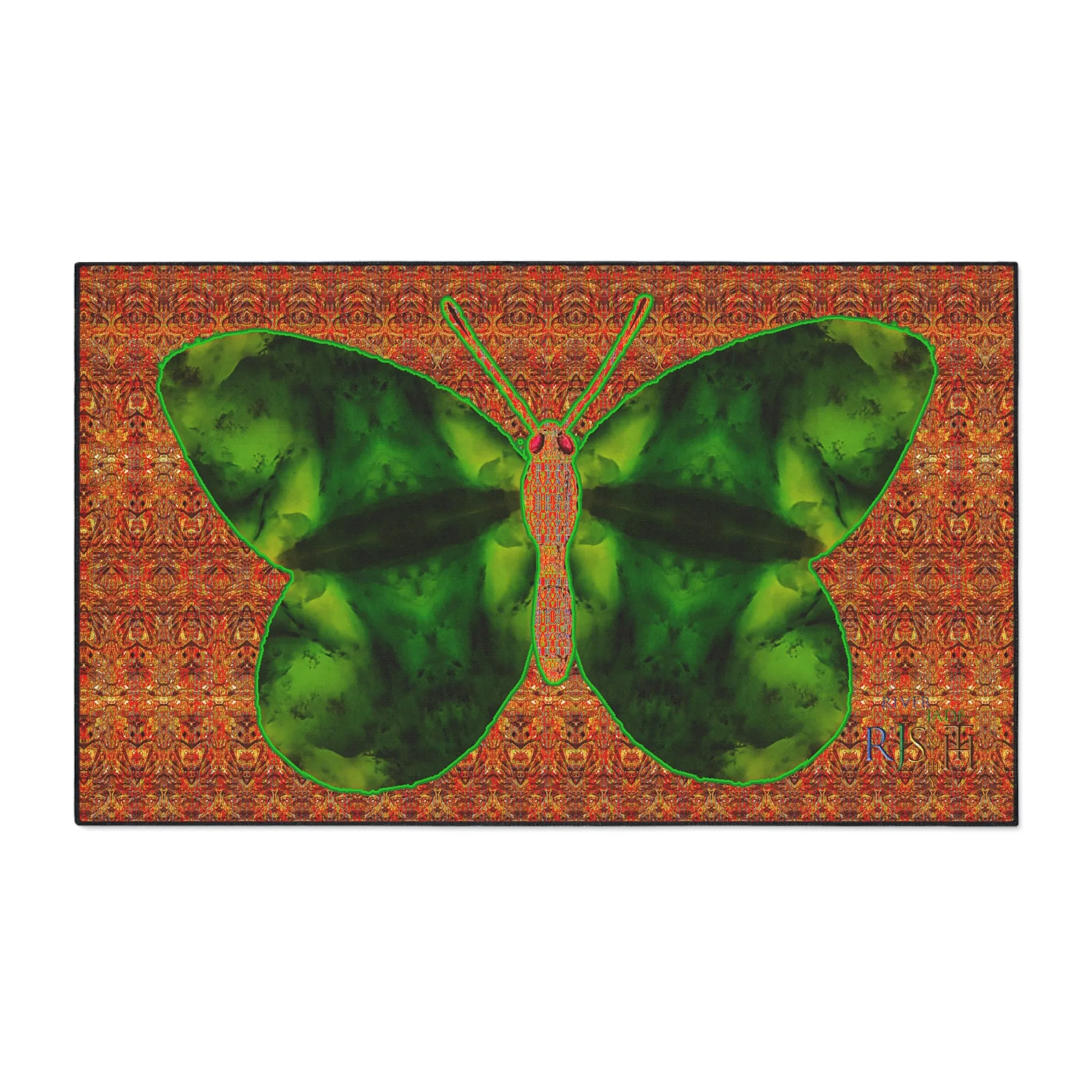 Heavy Duty Floor Mat (Butterfly Glade Denizen & Samhain Dream Thaw 15 & Orange Logo@Alchemic) RJSTH@Fabric#3_10 of 16 RJSTHw2025 RJS