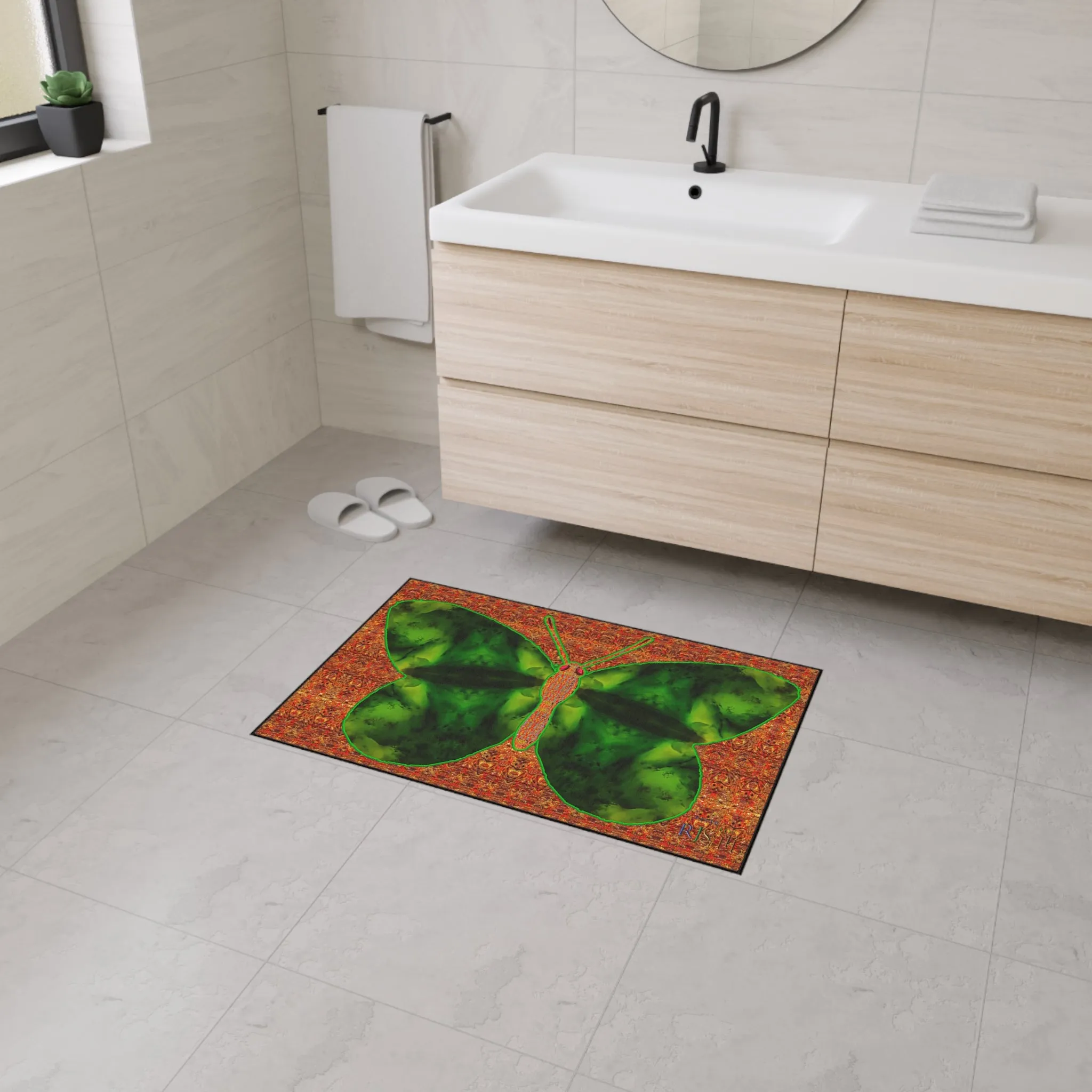 Heavy Duty Floor Mat (Butterfly Glade Denizen & Samhain Dream Thaw 15 & Orange Logo@Alchemic) RJSTH@Fabric#3_10 of 16 RJSTHw2025 RJS