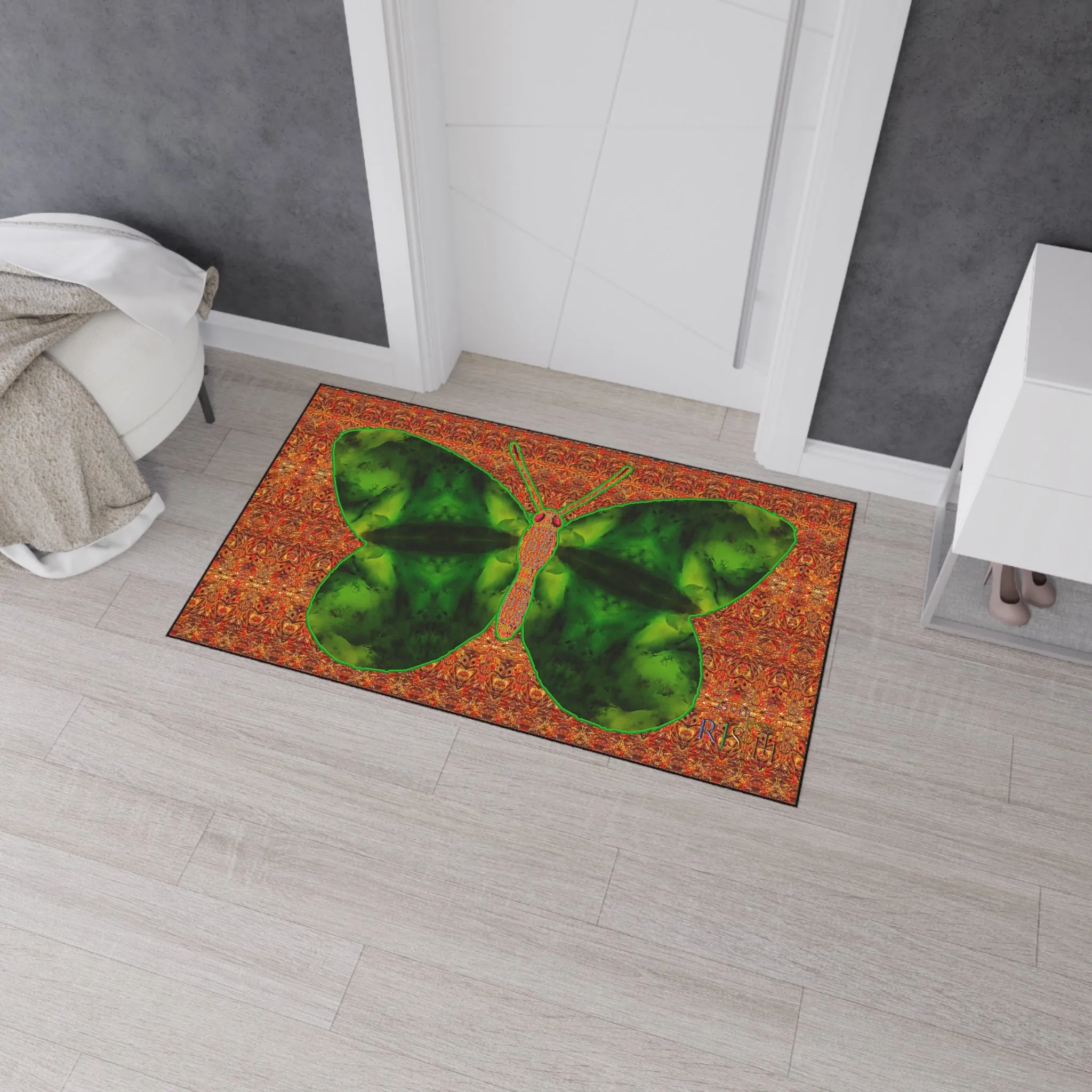 Heavy Duty Floor Mat (Butterfly Glade Denizen & Samhain Dream Thaw 15 & Orange Logo@Alchemic) RJSTH@Fabric#3_10 of 16 RJSTHw2025 RJS
