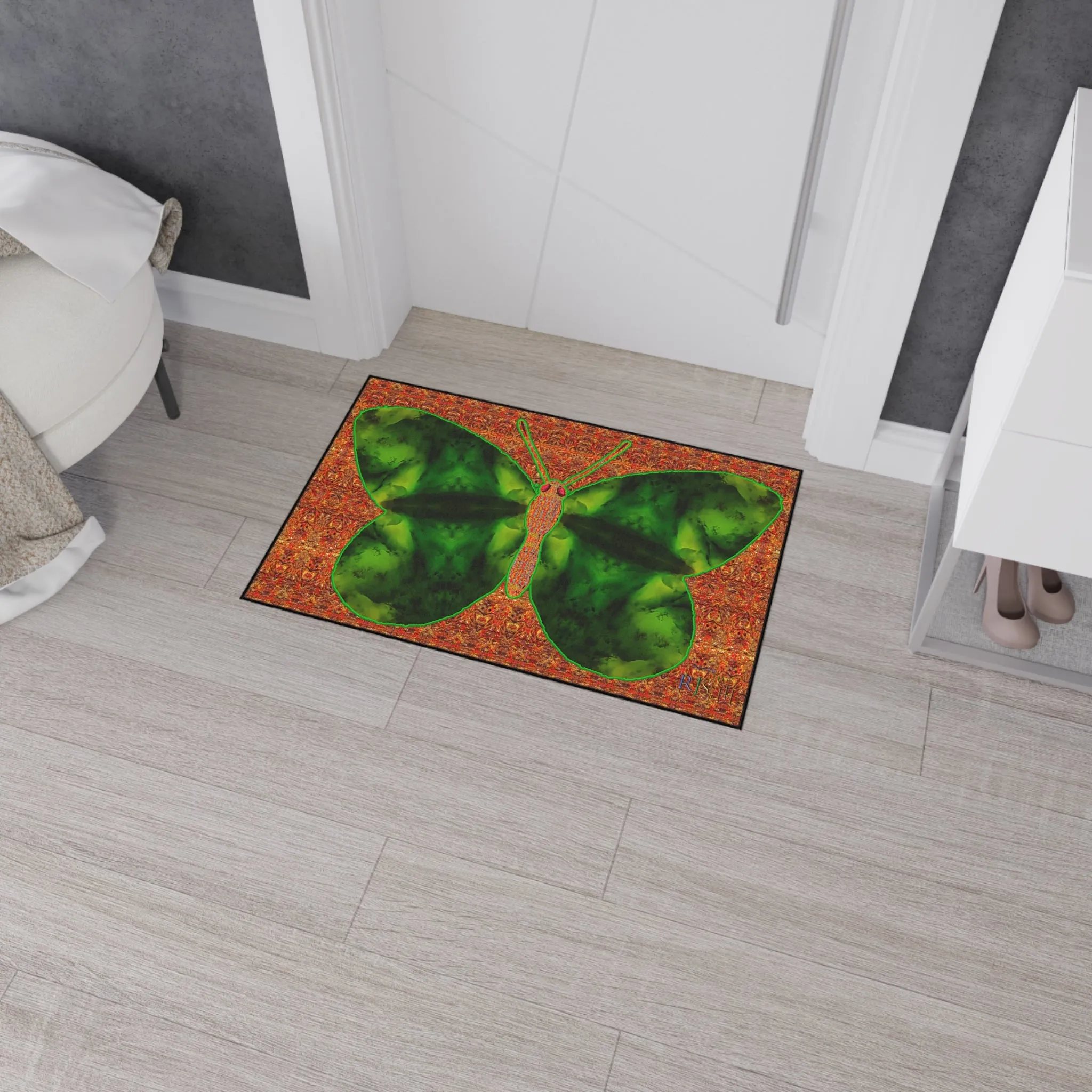 Heavy Duty Floor Mat (Butterfly Glade Denizen & Samhain Dream Thaw 15 & Orange Logo@Alchemic) RJSTH@Fabric#3_10 of 16 RJSTHw2025 RJS