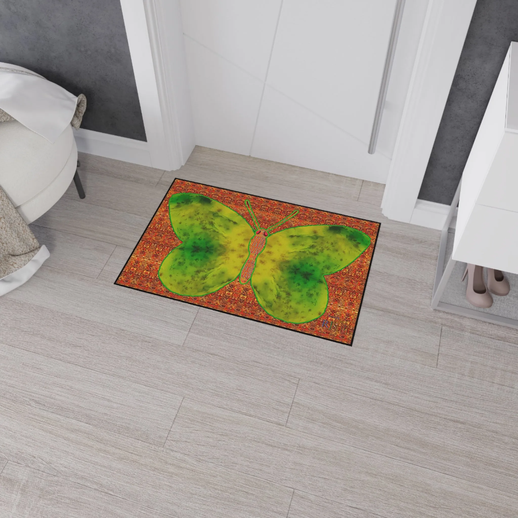 Heavy Duty Floor Mat (Butterfly Glade Denizen & Samhain Dream Thaw 15 & Orange Logo@Alchemic) RJSTH@Fabric#3_12 of 16 RJSTHw2025 RJS