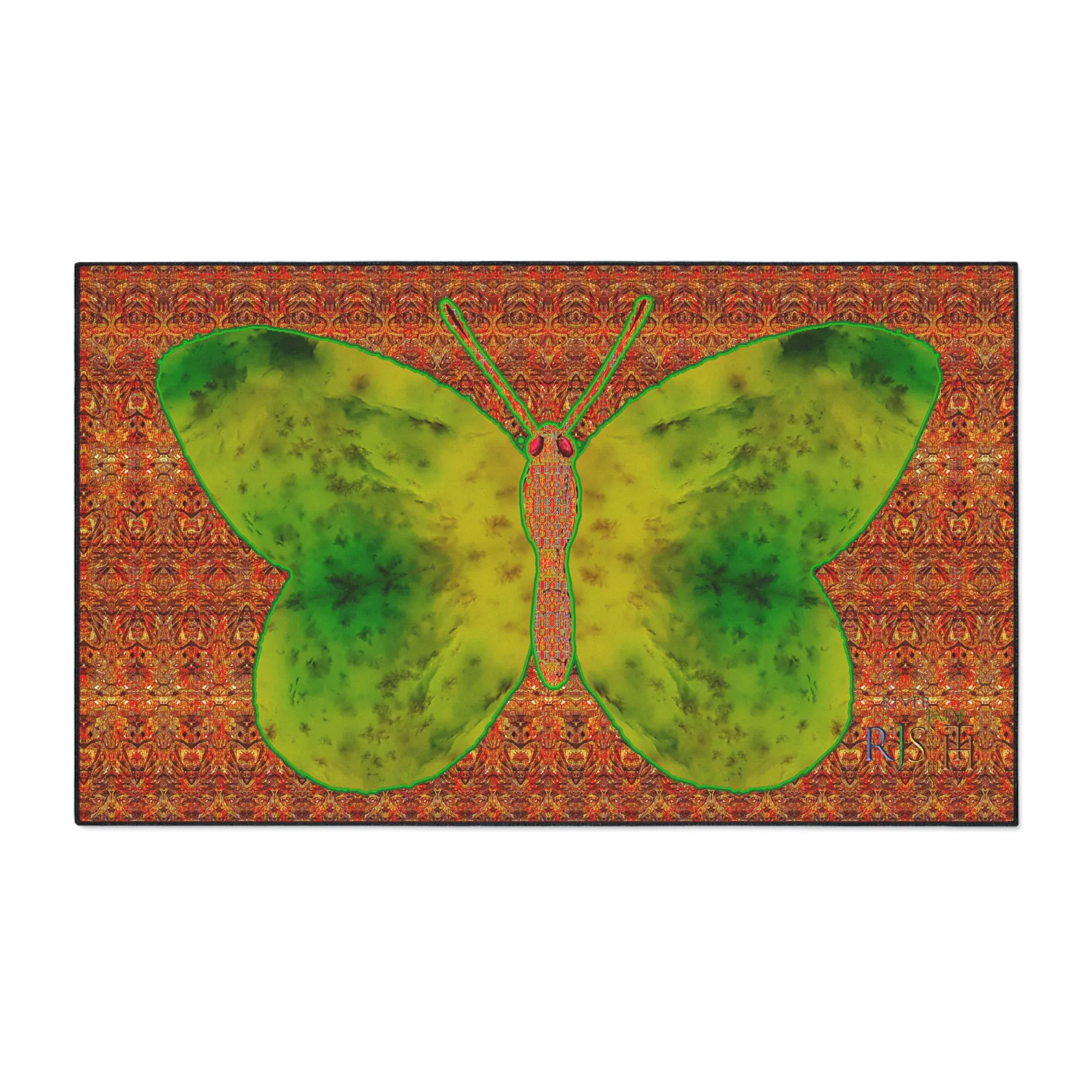 Heavy Duty Floor Mat (Butterfly Glade Denizen & Samhain Dream Thaw 15 & Orange Logo@Alchemic) RJSTH@Fabric#3_12 of 16 RJSTHw2025 RJS
