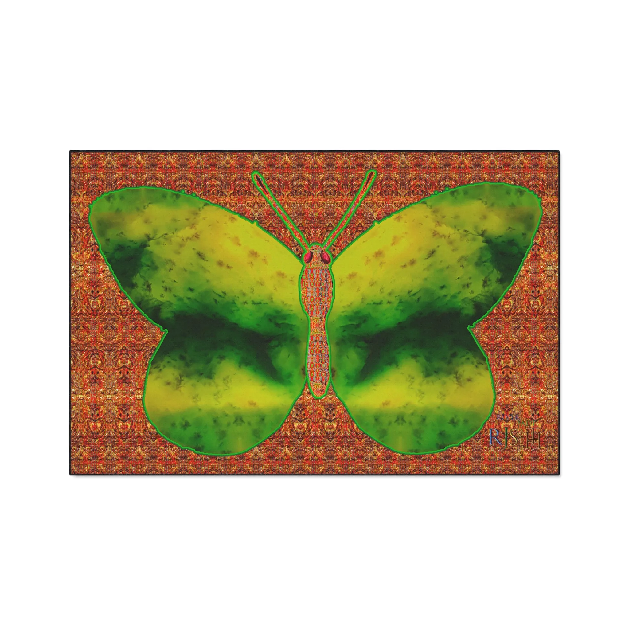 Heavy Duty Floor Mat (Butterfly Glade Denizen & Samhain Dream Thaw 15 & Orange Logo@Alchemic) RJSTH@Fabric#3_16 of 16 RJSTHw2025 RJS
