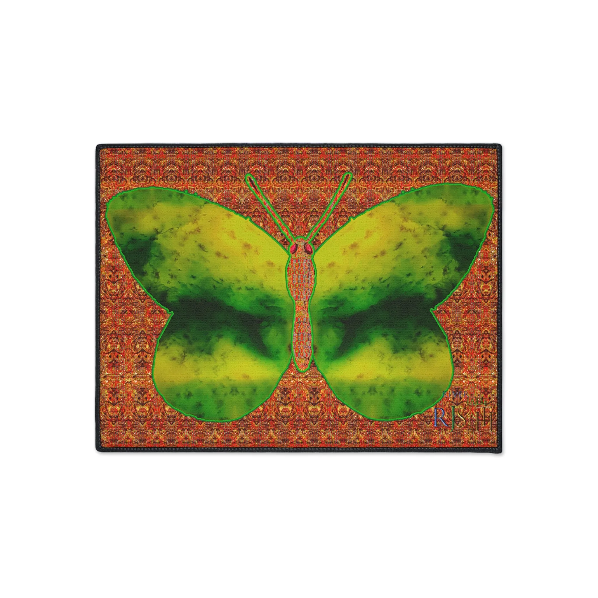 Heavy Duty Floor Mat (Butterfly Glade Denizen & Samhain Dream Thaw 15 & Orange Logo@Alchemic) RJSTH@Fabric#3_16 of 16 RJSTHw2025 RJS