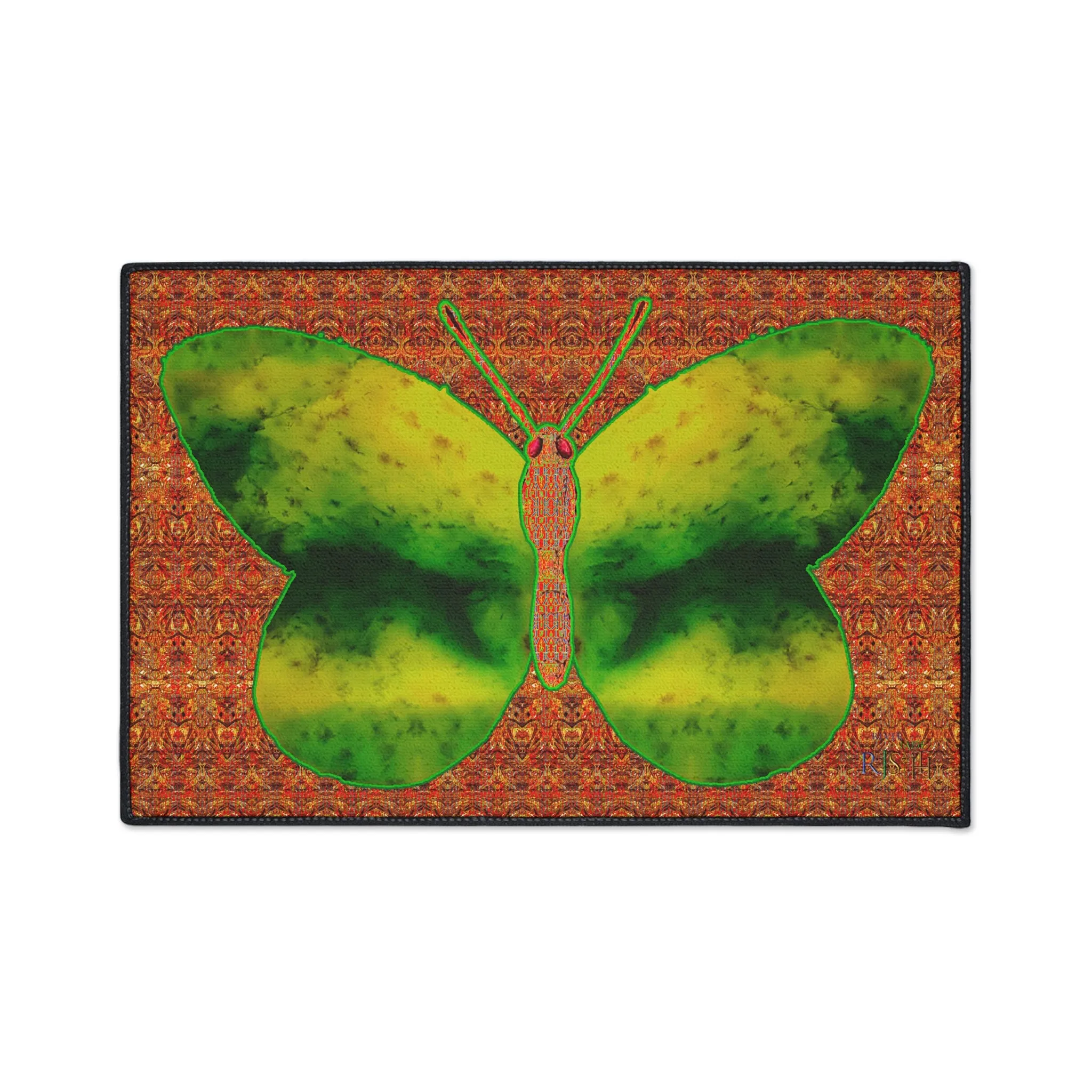Heavy Duty Floor Mat (Butterfly Glade Denizen & Samhain Dream Thaw 15 & Orange Logo@Alchemic) RJSTH@Fabric#3_16 of 16 RJSTHw2025 RJS