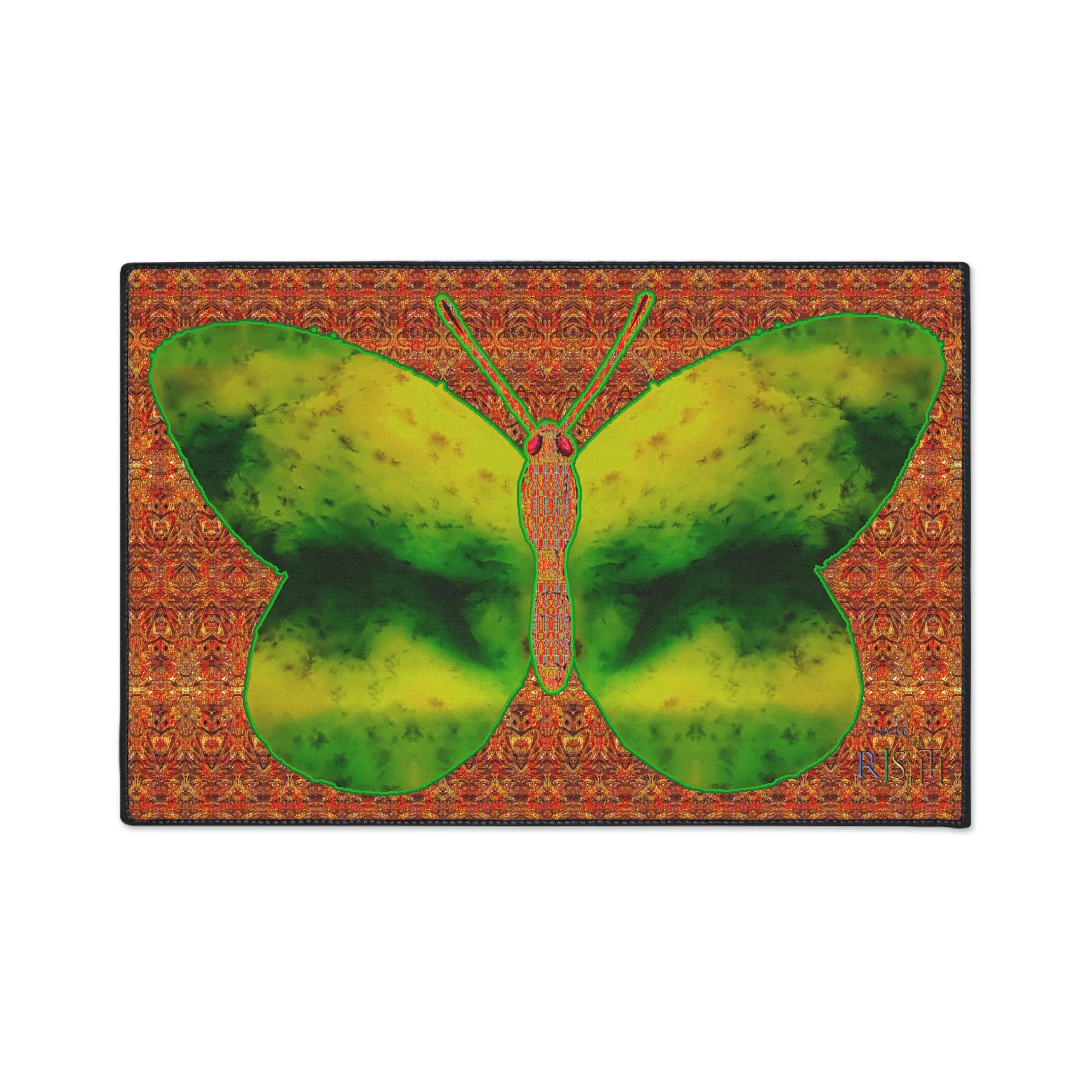 Heavy Duty Floor Mat (Butterfly Glade Denizen & Samhain Dream Thaw 15 & Orange Logo@Alchemic) RJSTH@Fabric#3_16 of 16 RJSTHw2025 RJS