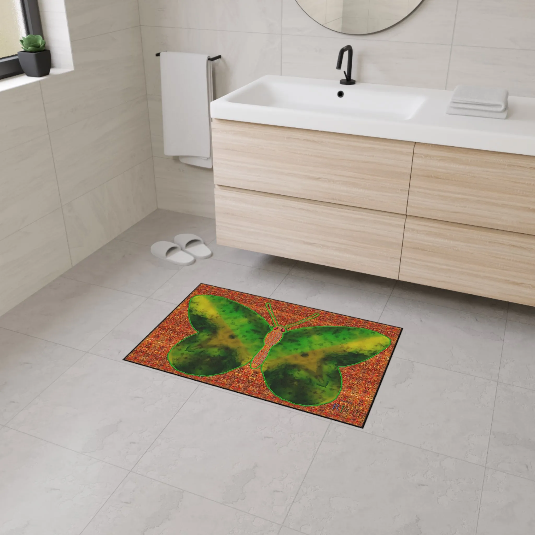 Heavy Duty Floor Mat (Butterfly Glade Denizen & Samhain Dream Thaw 15 & Orange Logo@Alchemic) RJSTH@Fabric#3_6 of 16 RJSTHw2025 RJS