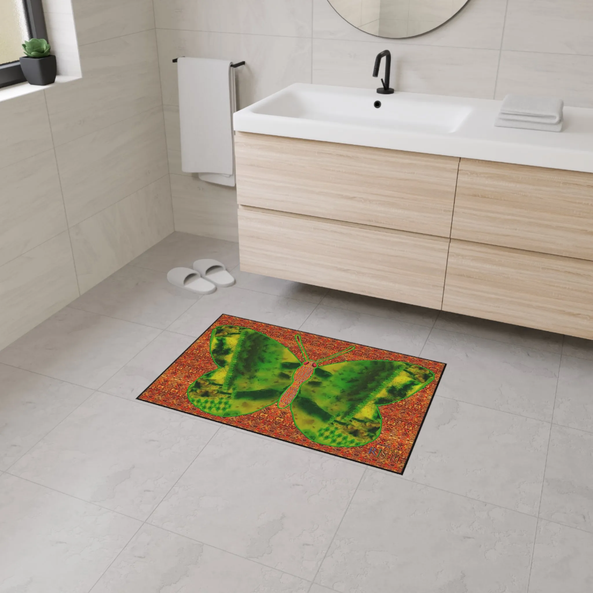 Heavy Duty Floor Mat (Butterfly Glade Denizen & Samhain Dream Thaw 15 & Orange Logo@Alchemic) RJSTH@Fabric#3_7 of 16 RJSTHw2025 RJS