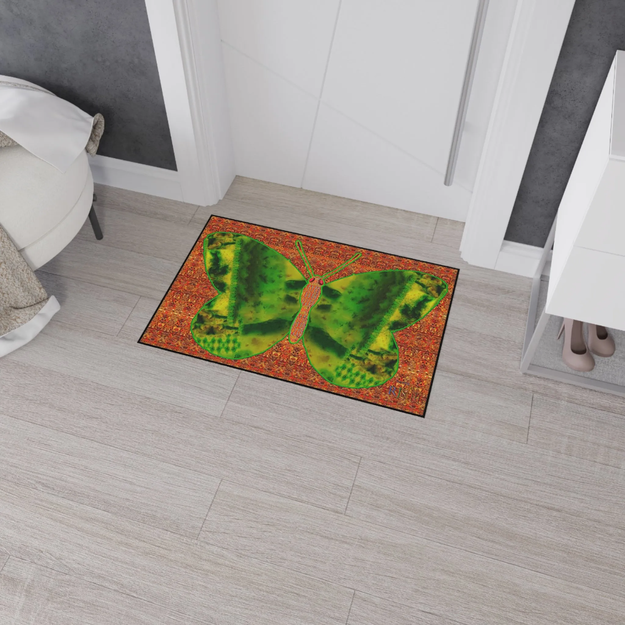 Heavy Duty Floor Mat (Butterfly Glade Denizen & Samhain Dream Thaw 15 & Orange Logo@Alchemic) RJSTH@Fabric#3_7 of 16 RJSTHw2025 RJS