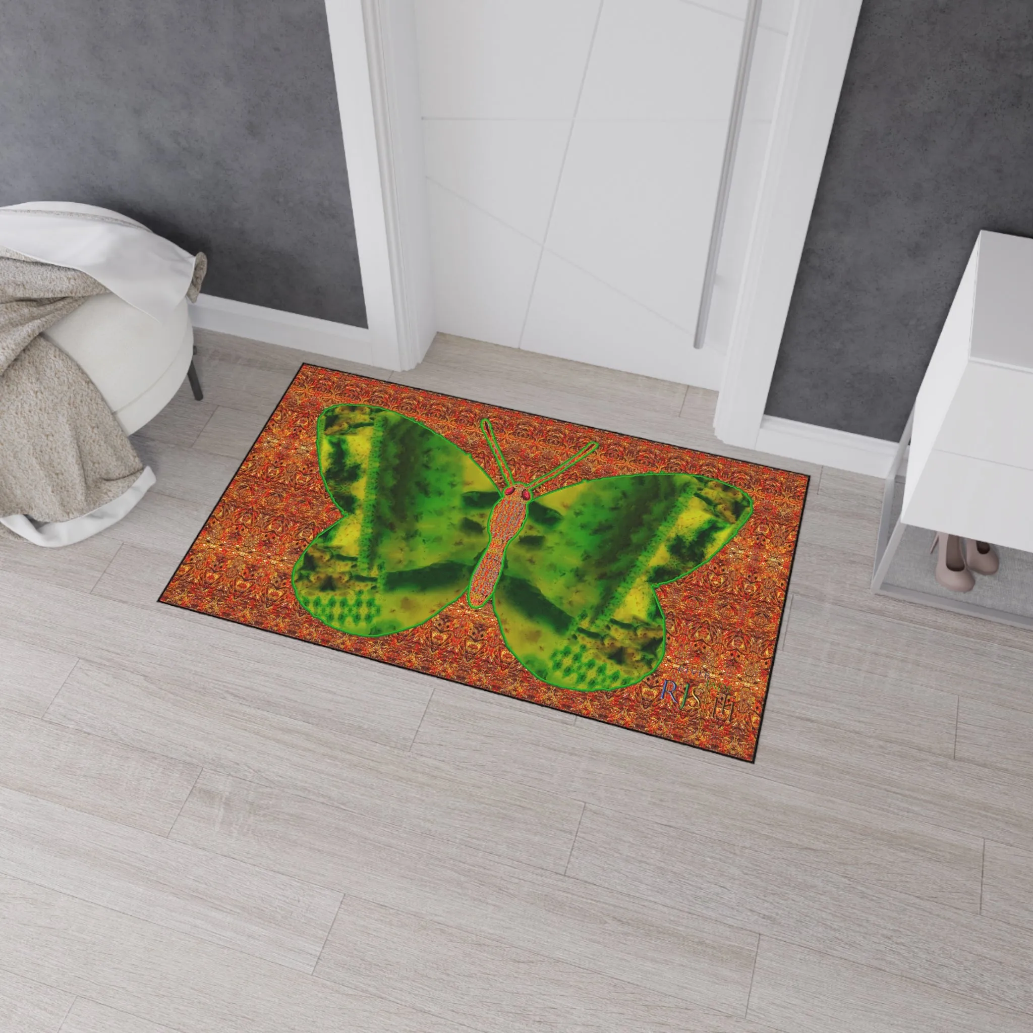 Heavy Duty Floor Mat (Butterfly Glade Denizen & Samhain Dream Thaw 15 & Orange Logo@Alchemic) RJSTH@Fabric#3_7 of 16 RJSTHw2025 RJS