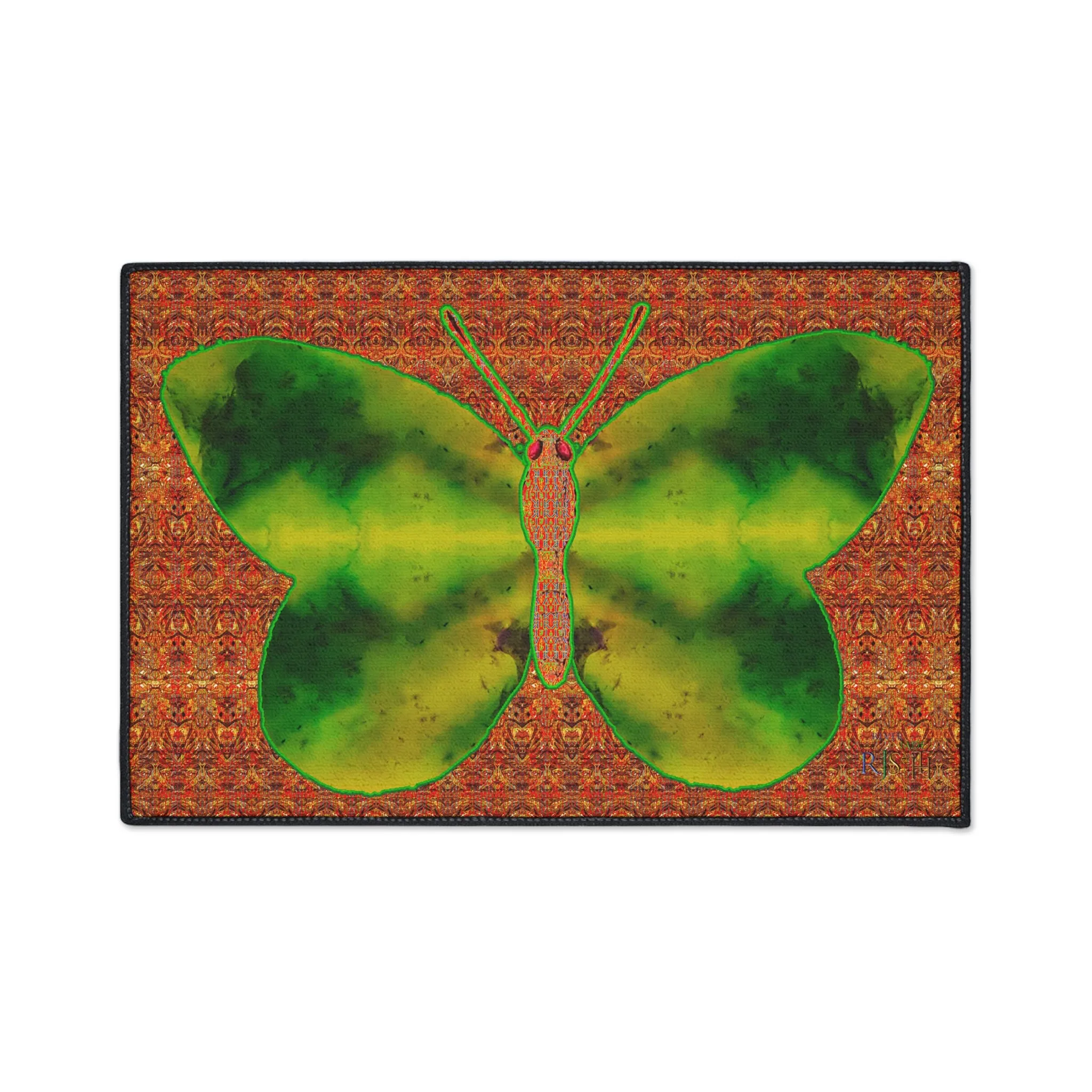 Heavy Duty Floor Mat (Butterfly Glade Denizen & Samhain Dream Thaw 15 & Orange Logo@Alchemic) RJSTH@Fabric#3_9 of 16 RJSTHw2025 RJS